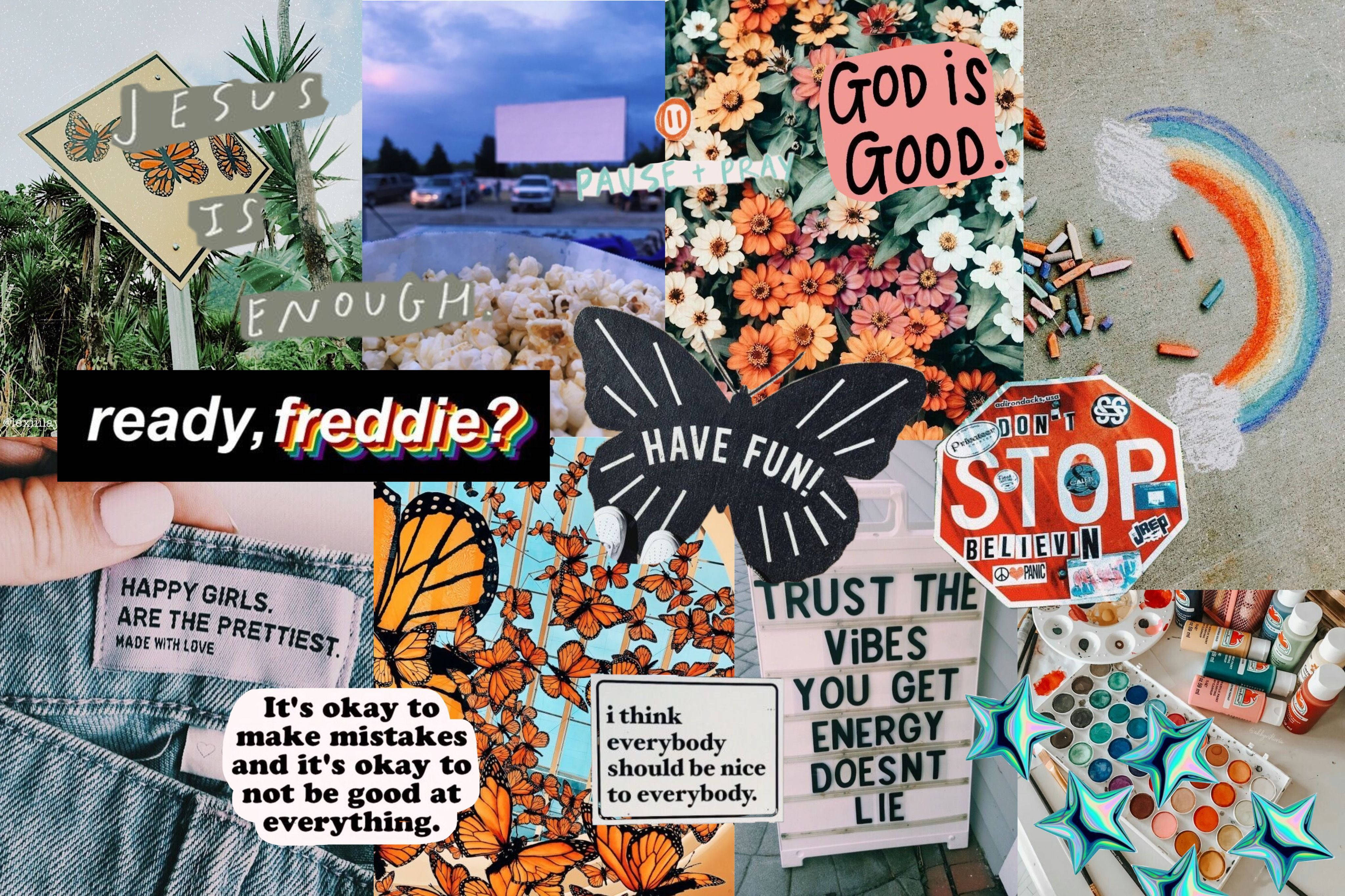 Indie æstetisk laptop citat collage Wallpapers