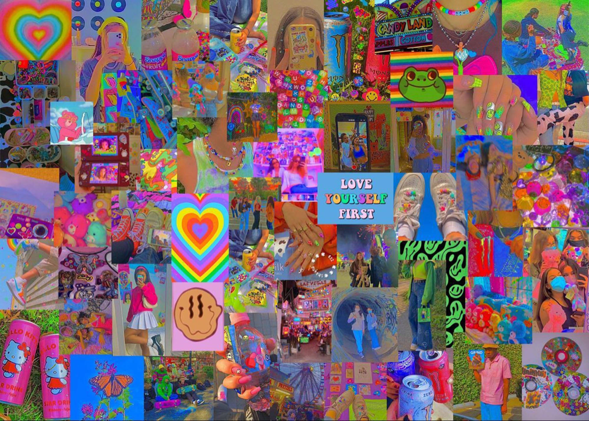 Indie æstetisk selvkærlighedscollage Wallpapers
