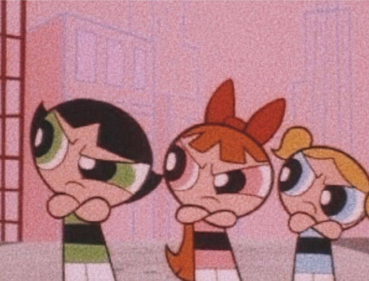 Indie æstetisk laptop med Powerpuff Girls tapet Wallpapers