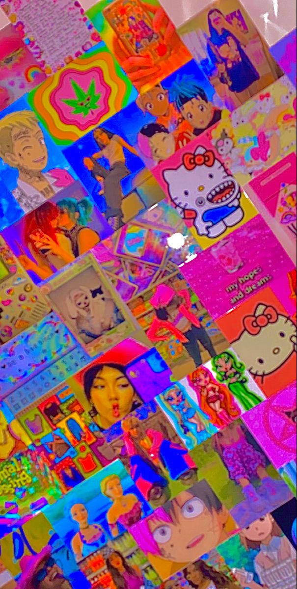 Indie Kid Æstetik Hello Kitty Lyserøde Figurer Wallpapers
