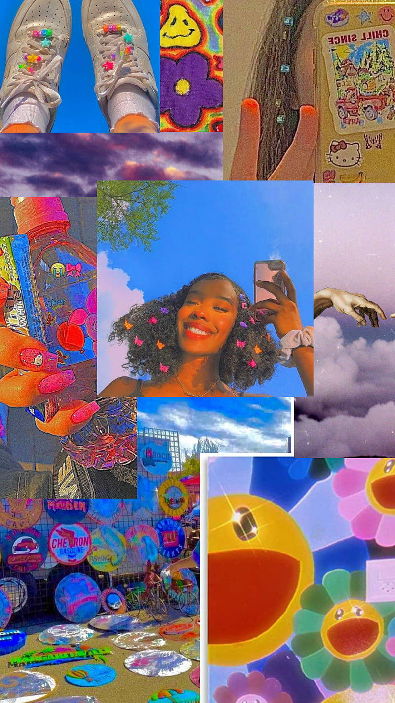 Indie Kid Æstetisk Collage af Søde Ting Wallpapers