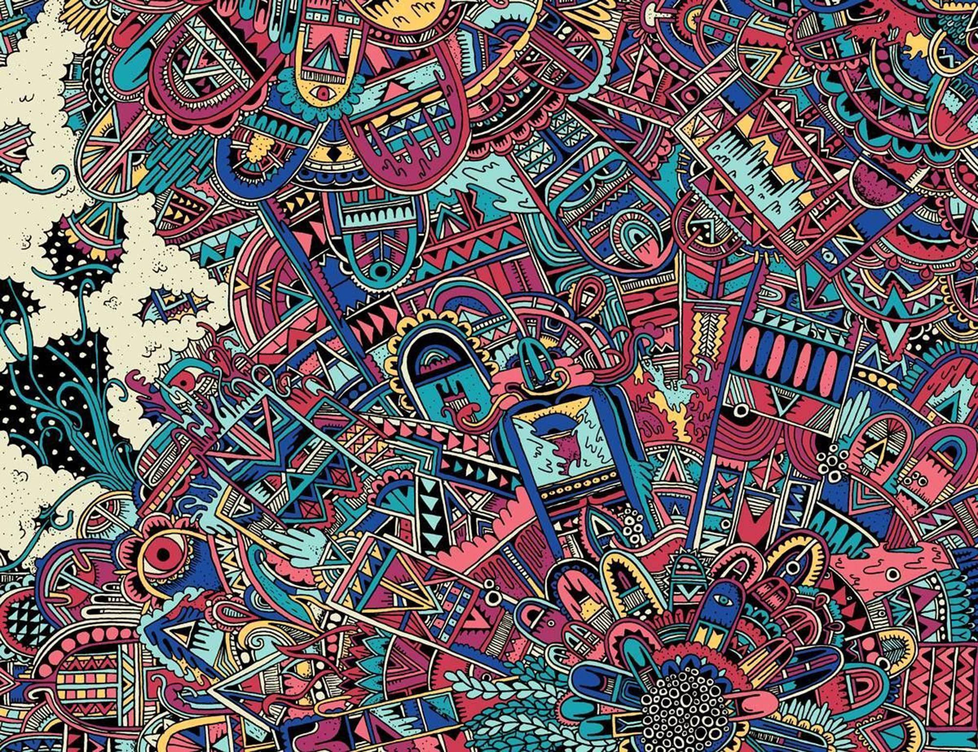 Indie æstetisk abstrakt grafik Wallpapers