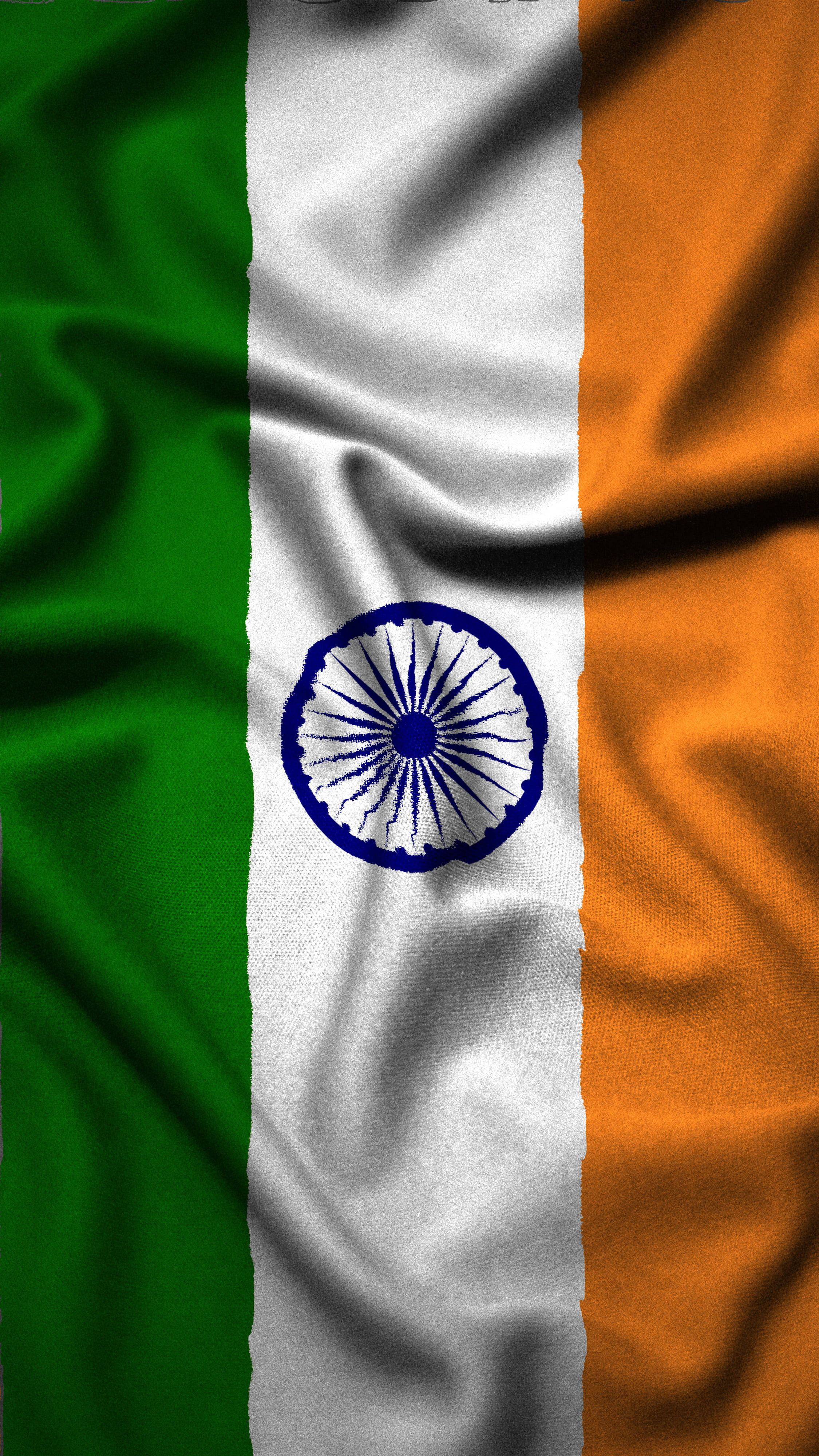 Indisk flag mobil med draperet stof Wallpapers