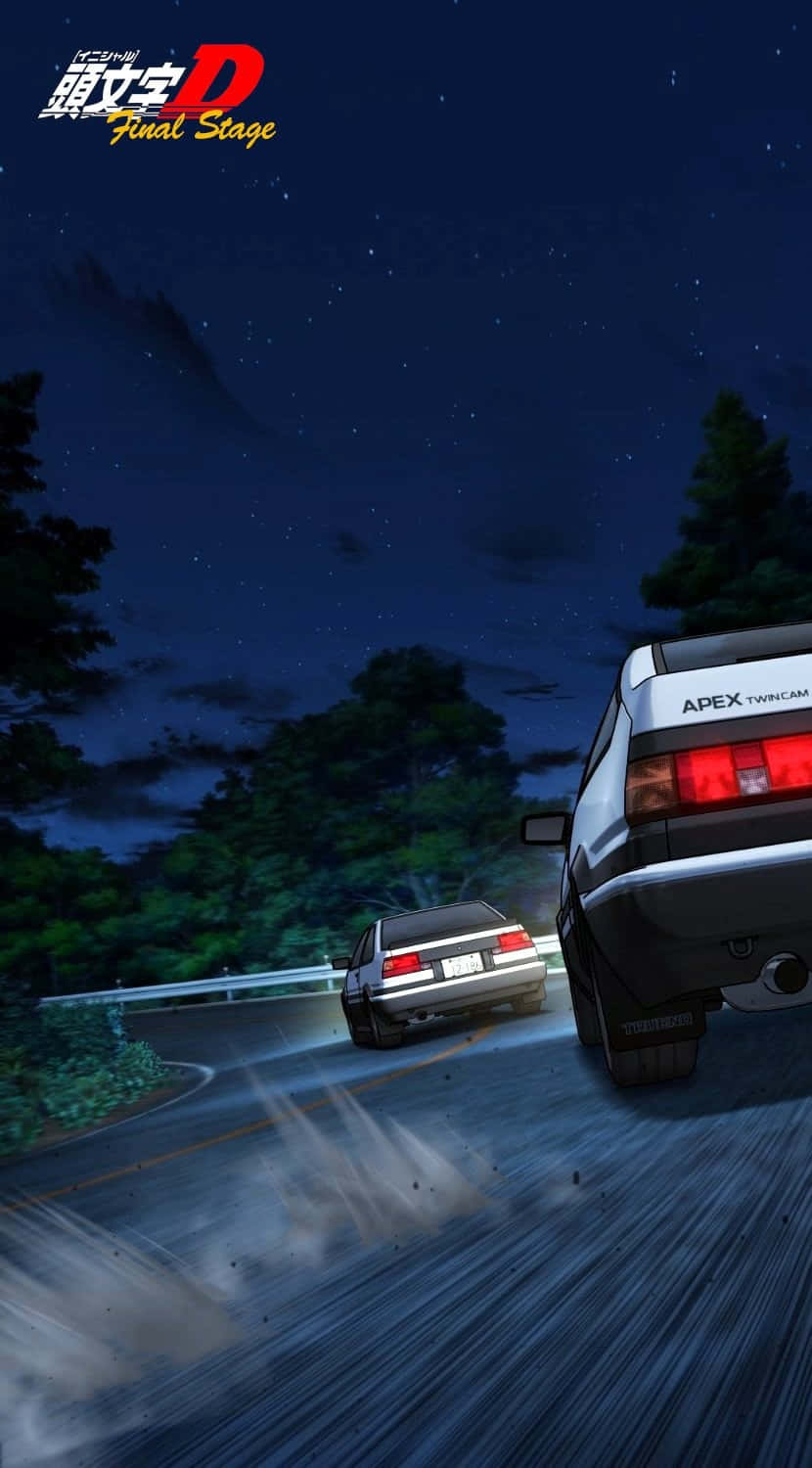 Initial D Telefon Biljagt Om Natten Wallpapers