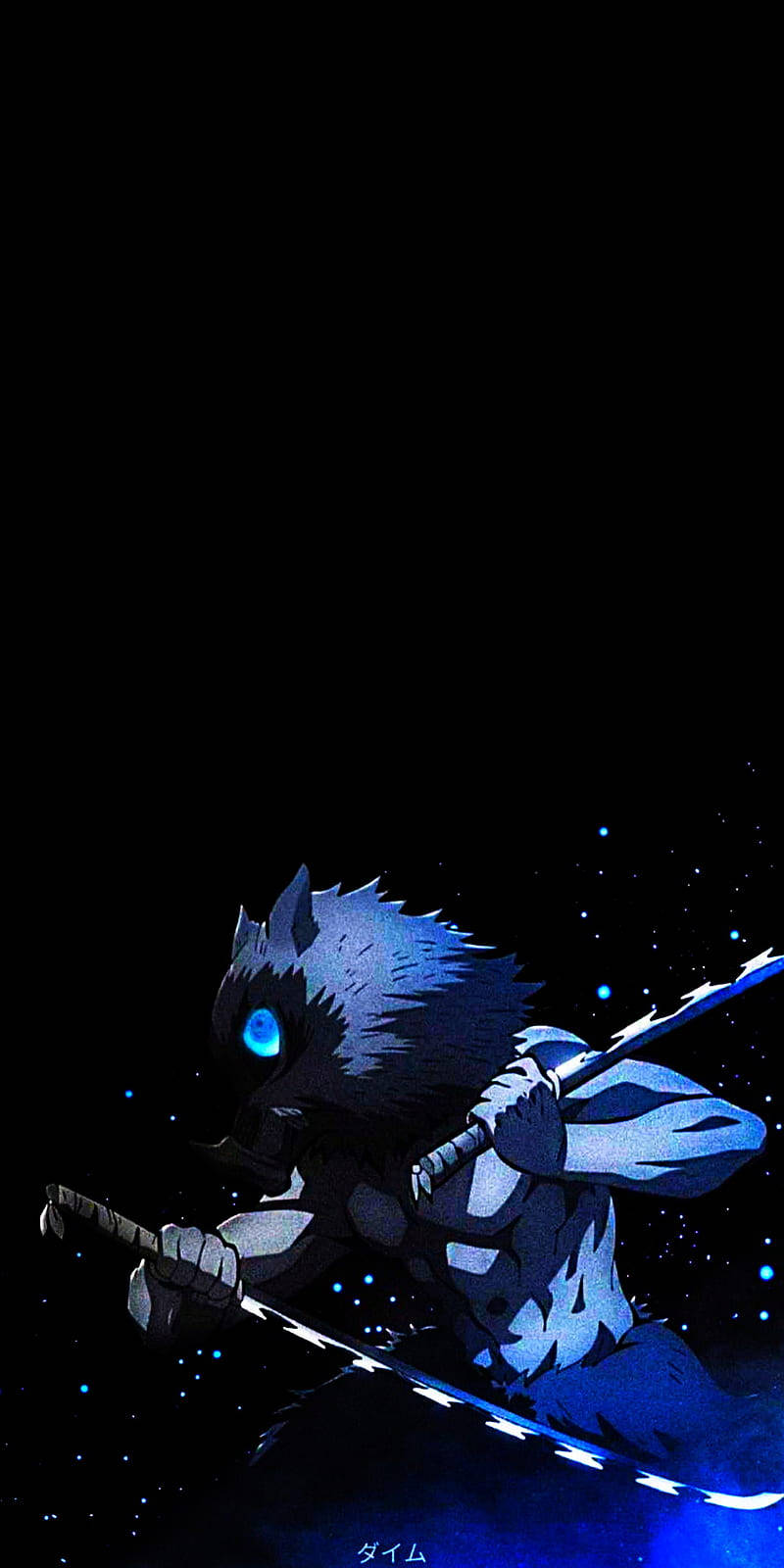 Inosuke Blå Øjne Demon Slayer iPhone Wallpapers