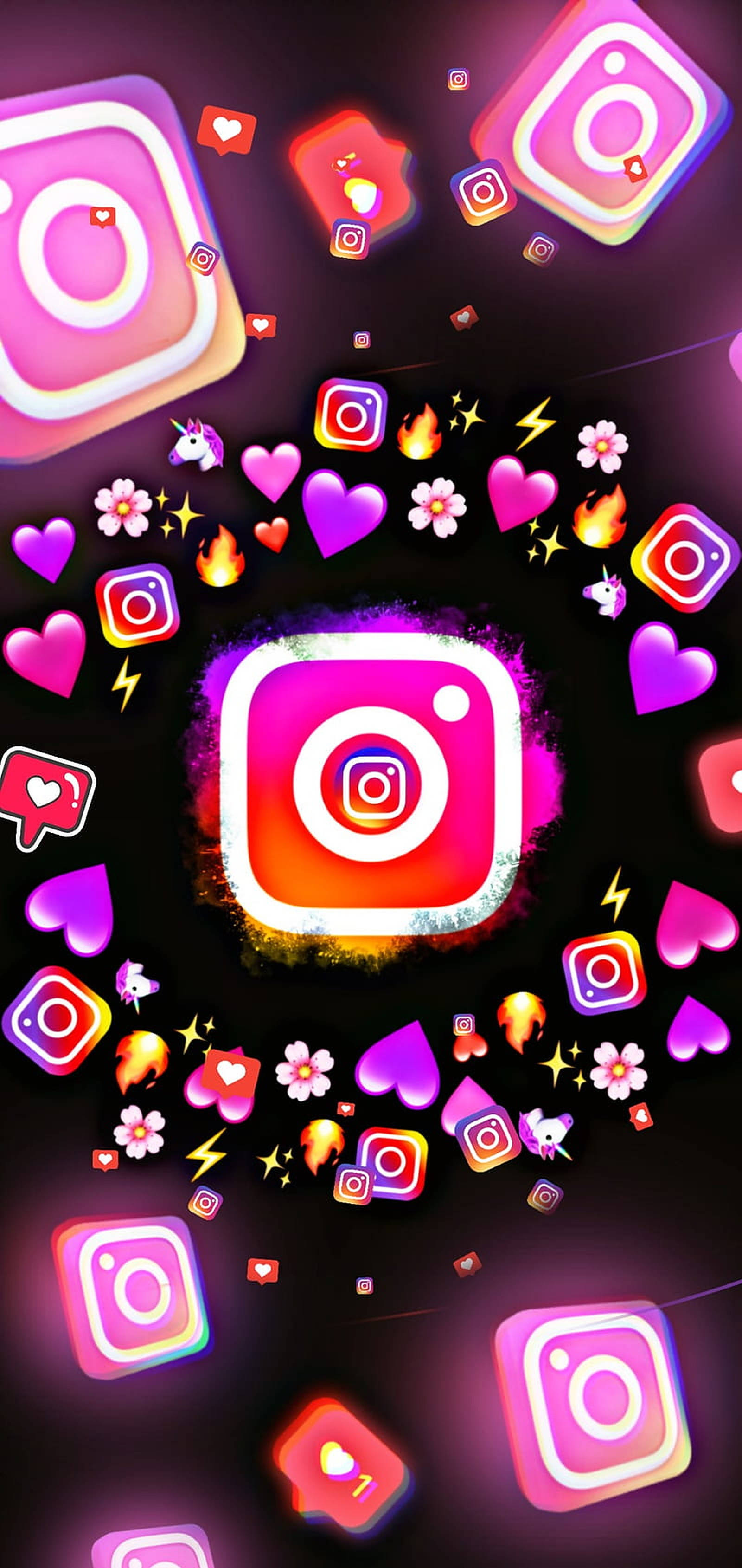 Instagram Ikon Og Emojis Wallpapers