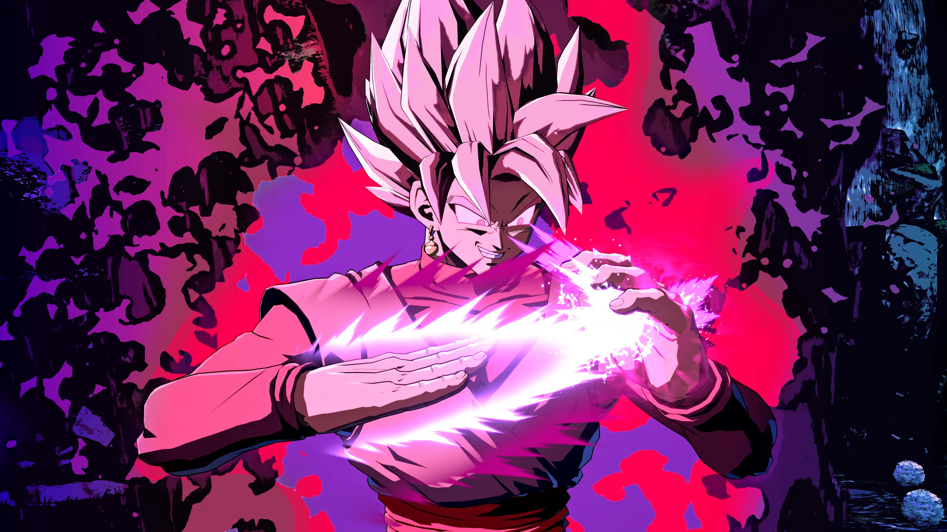 Intens Goku Black, der oplader sin kraft i kamp Wallpapers