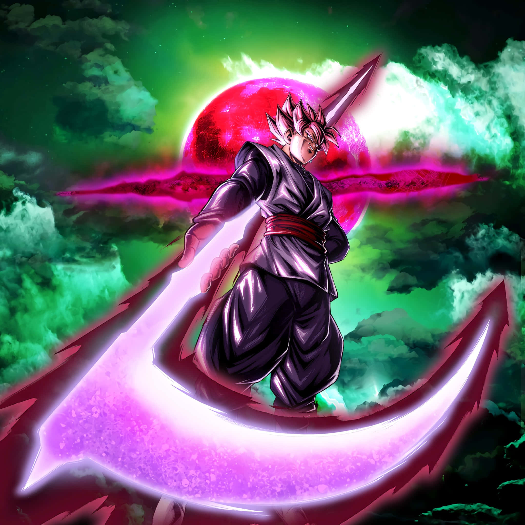 Intens Goku Black i aktion Wallpapers