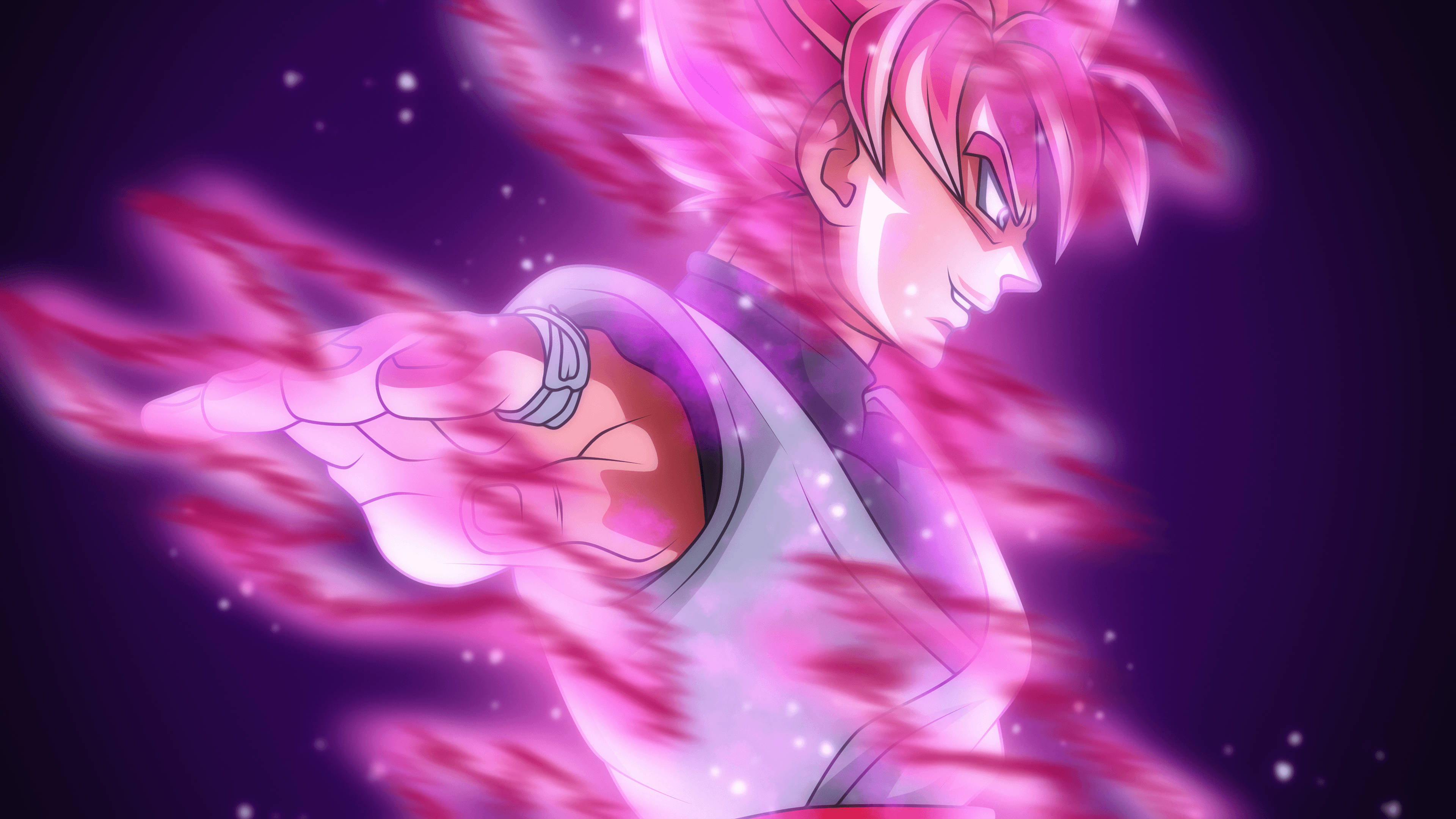Intens kraft - Sort Goku i Super Saiyan-form Wallpapers