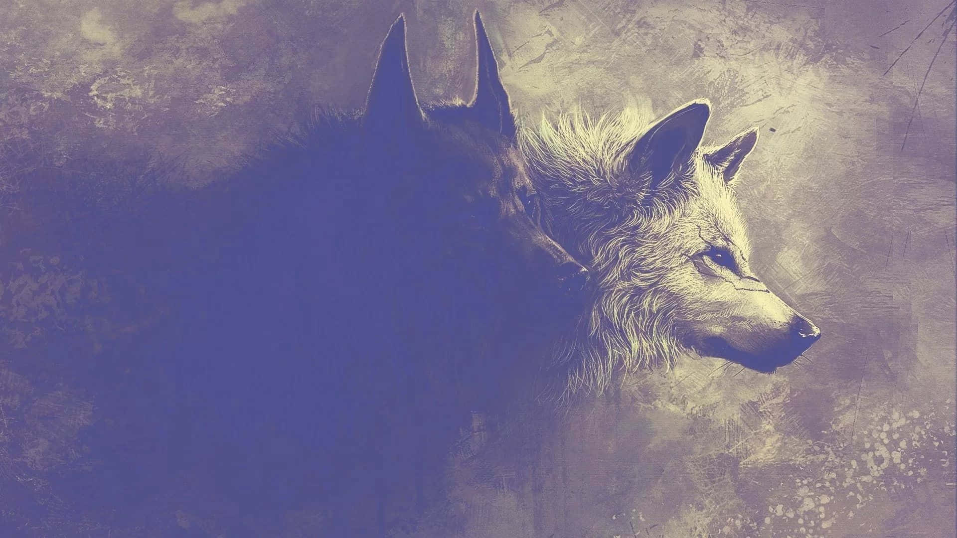 Intenst blik fra en majestætisk sej ulv Wallpapers