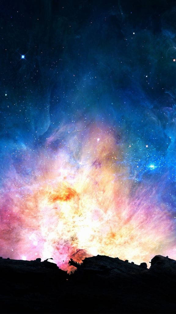 Interstellar galakse-baggrund til telefon Wallpapers