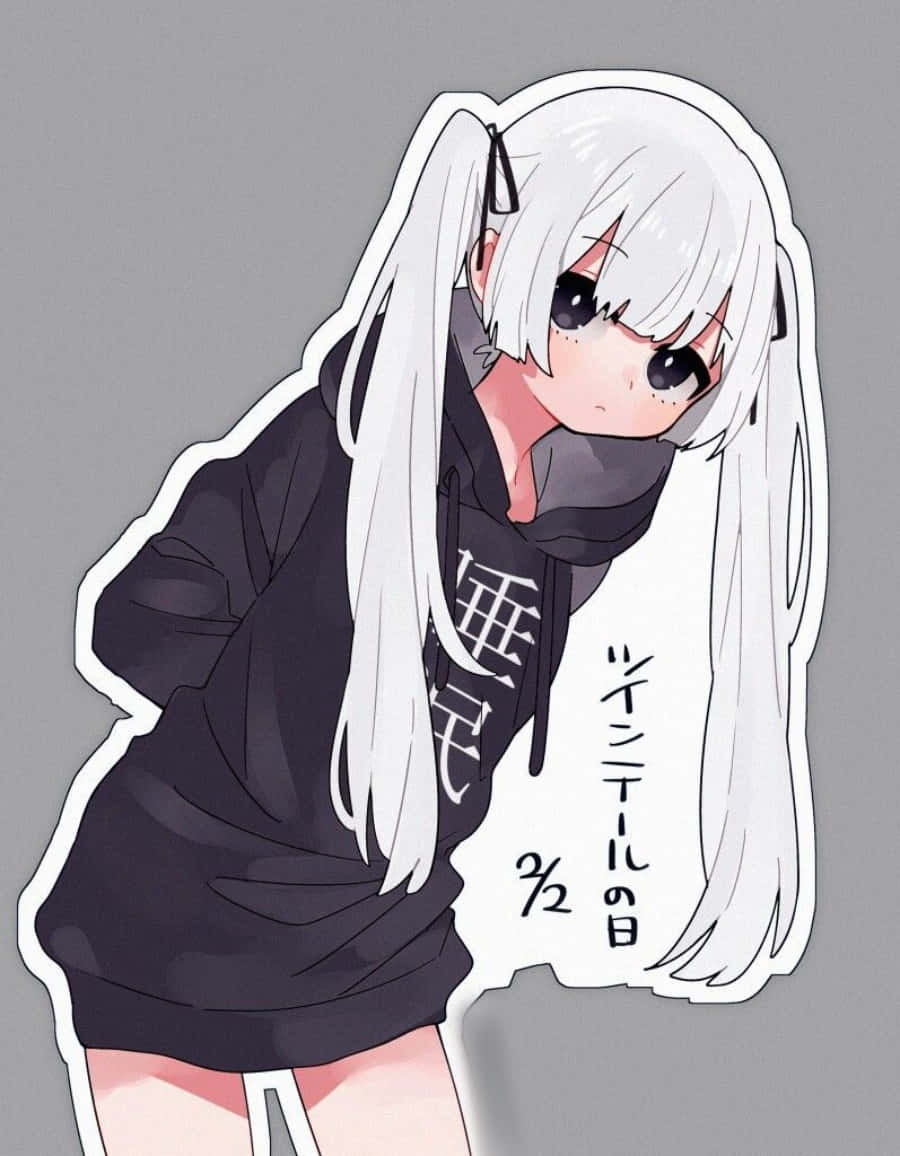 Intet bedre end at putte sig i denne hyggelige Anime Girl Hoodie Wallpapers