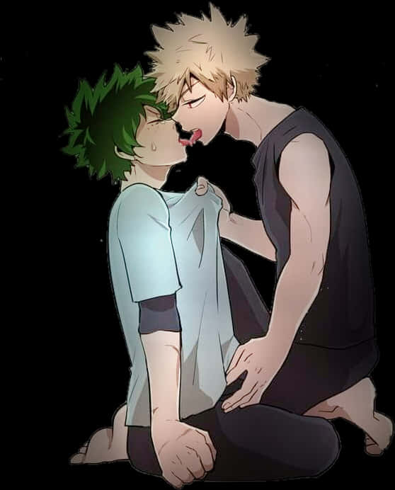 Intimt øjeblik anime karakterer Wallpapers