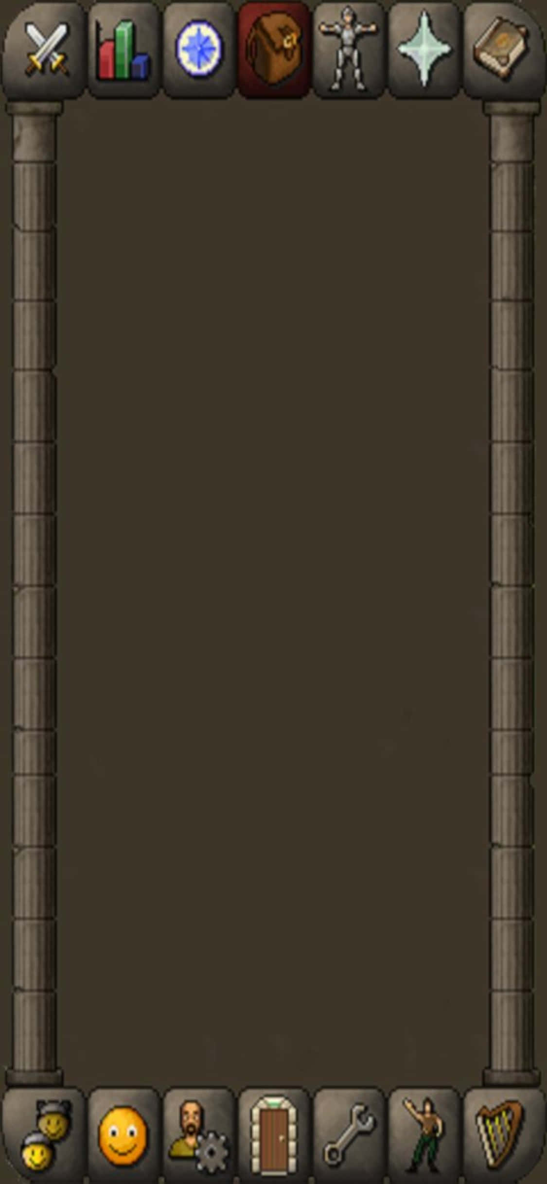 Inventar i iPhone X Runescape Oldschool baggrund Wallpapers