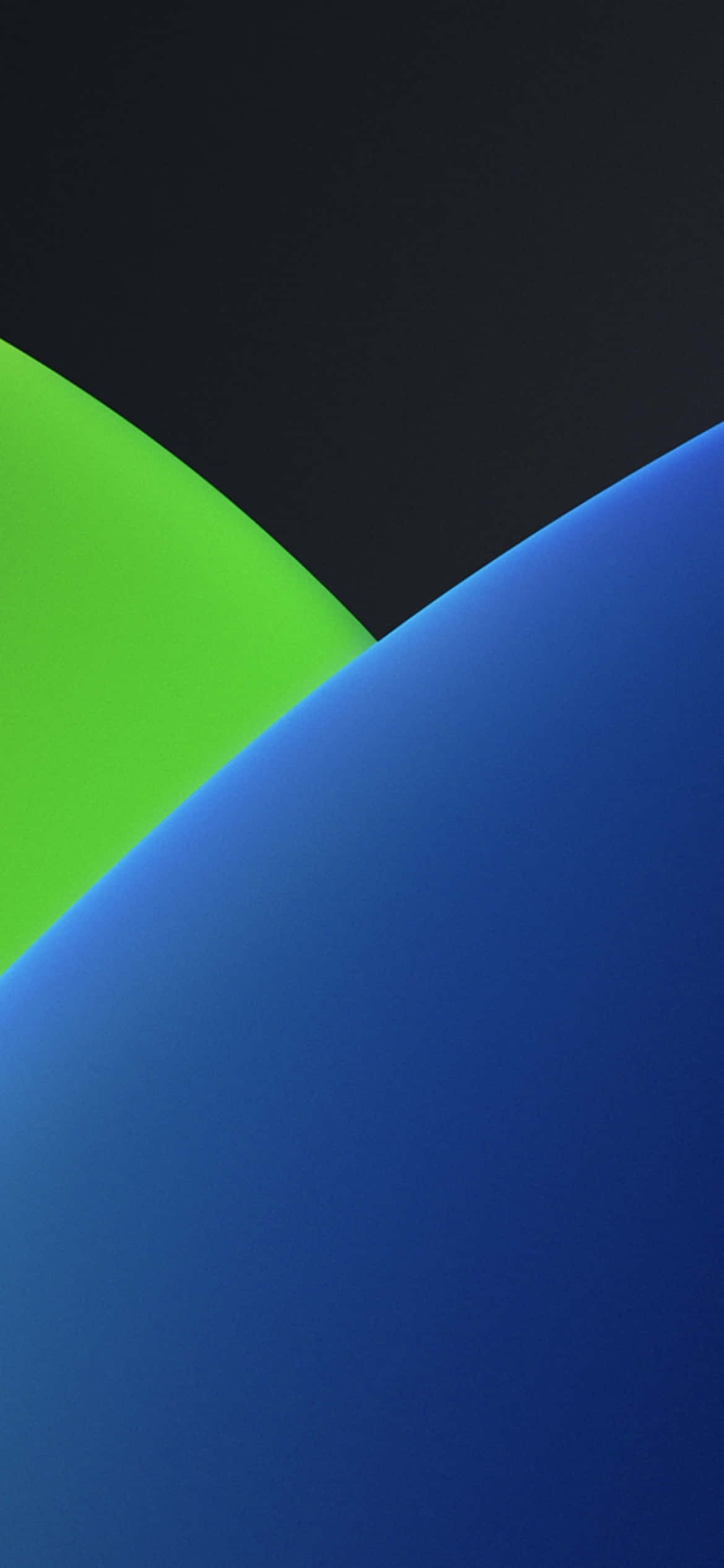 iOS 13 gulgrøn farveoverlapsbaggrund Wallpapers