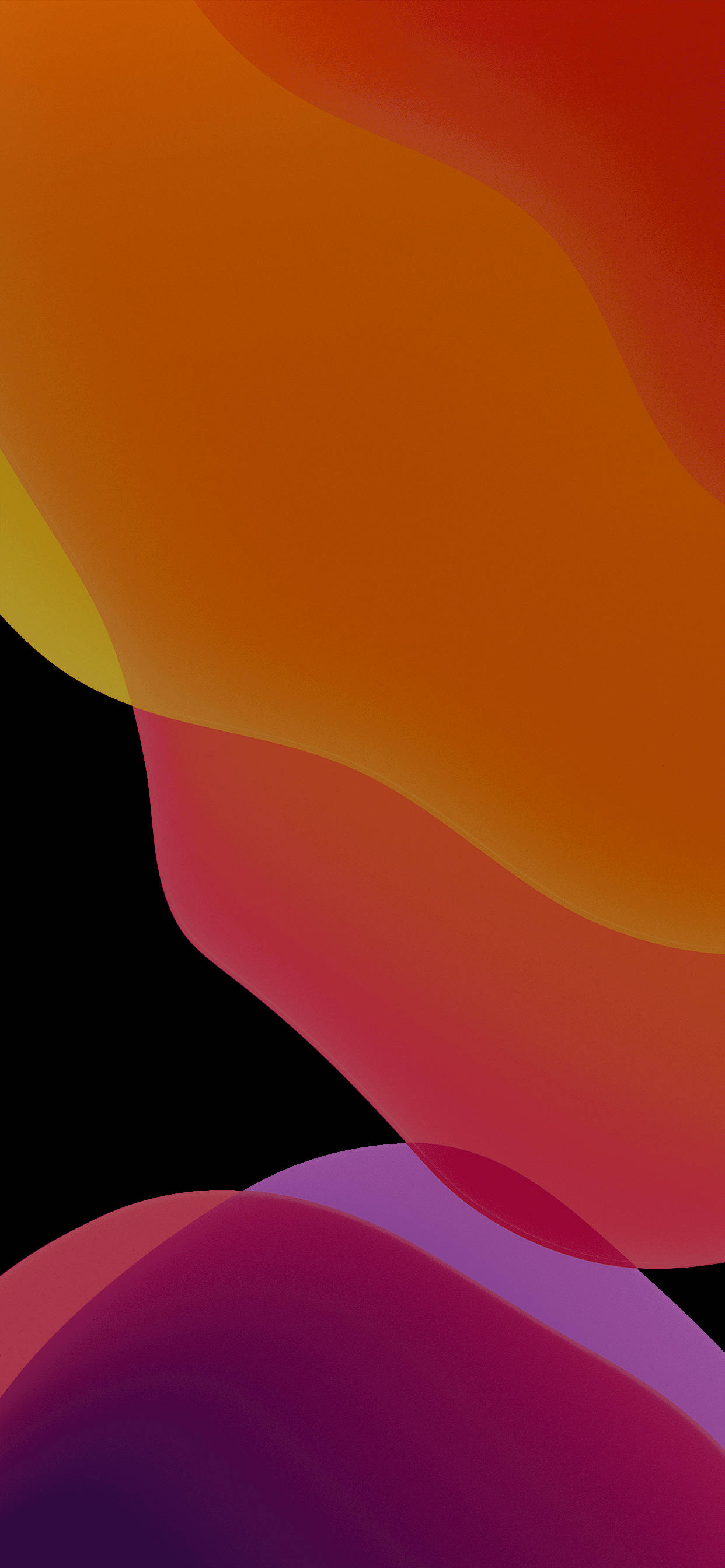 iOS 13 Mørk Orange Wallpapers