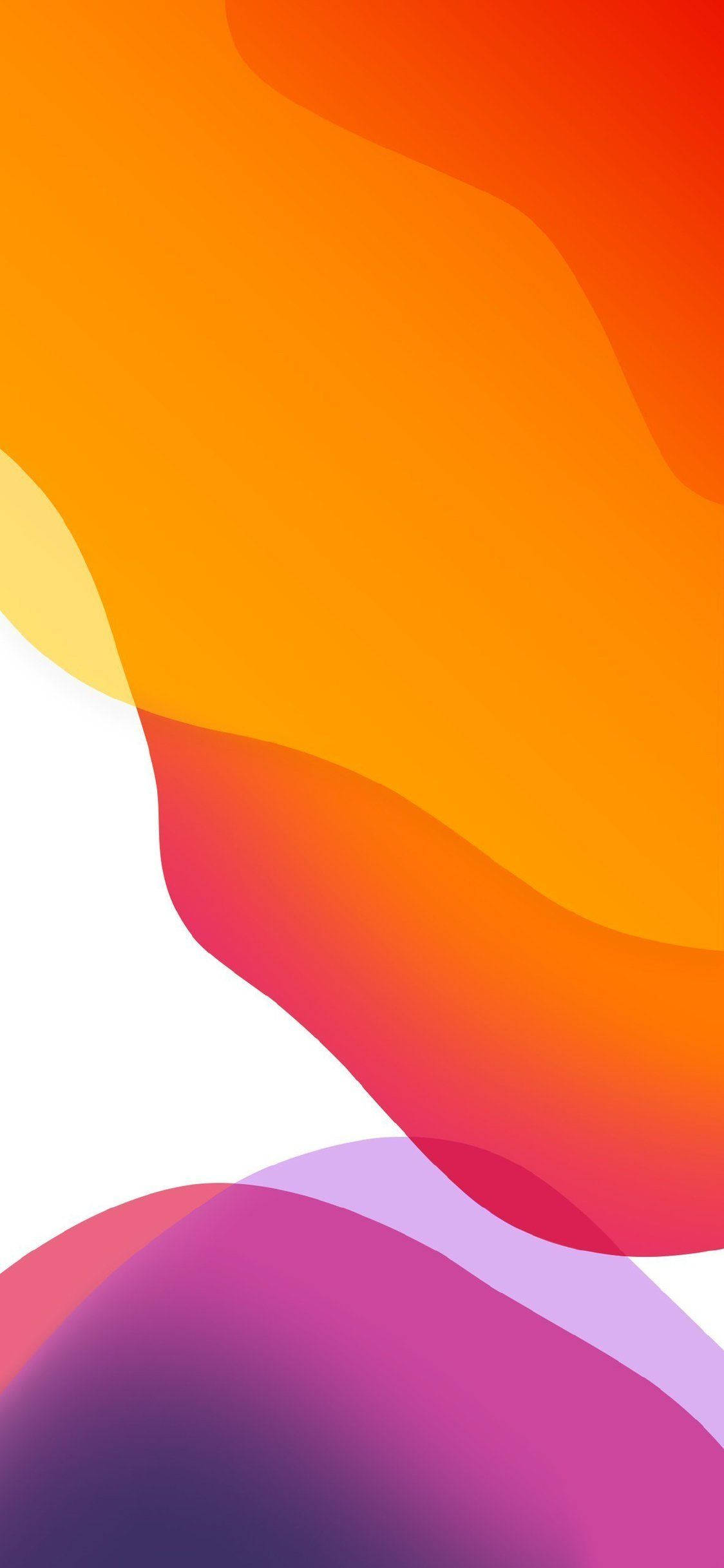 iOS 13 Orange Låseskærm Wallpapers