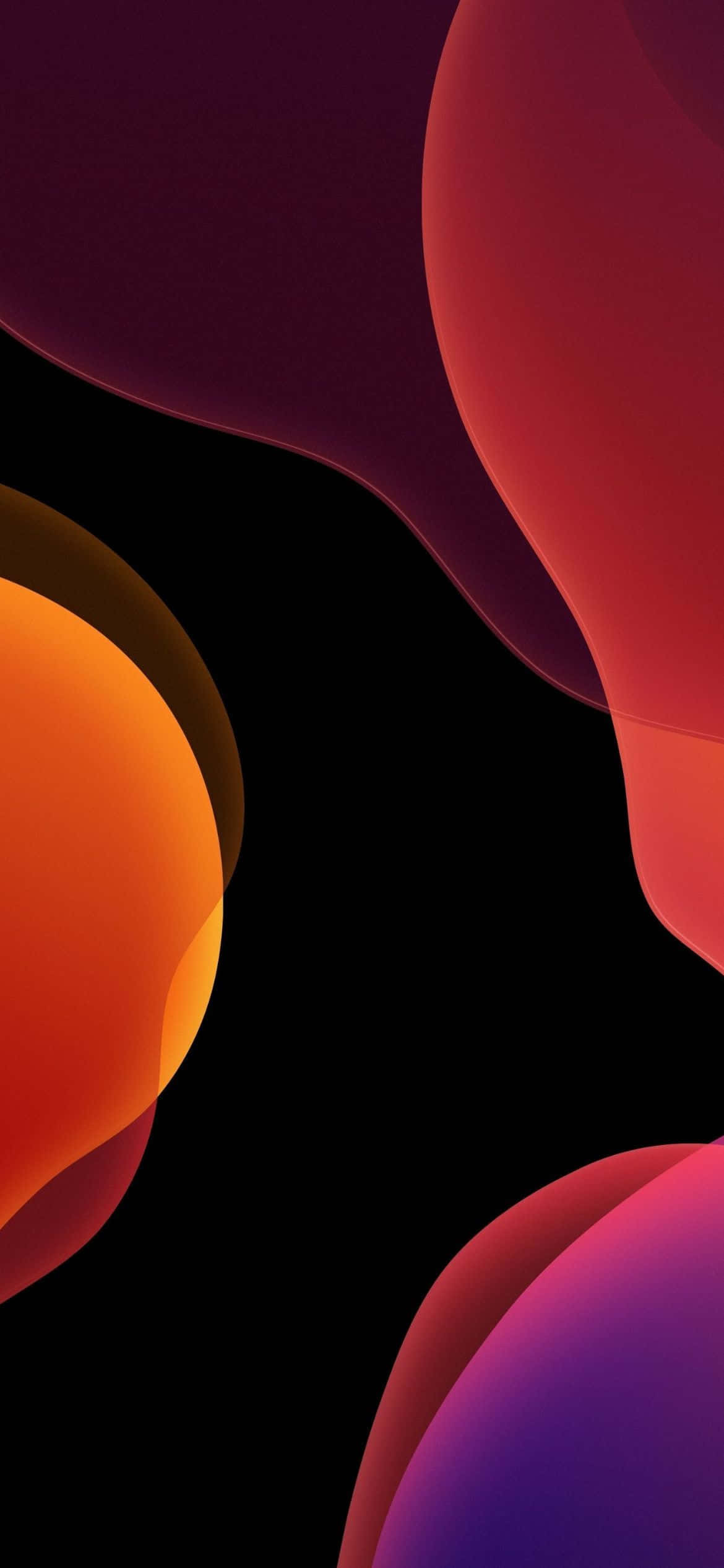 iOS 13 orange og lilla baggrund Wallpapers