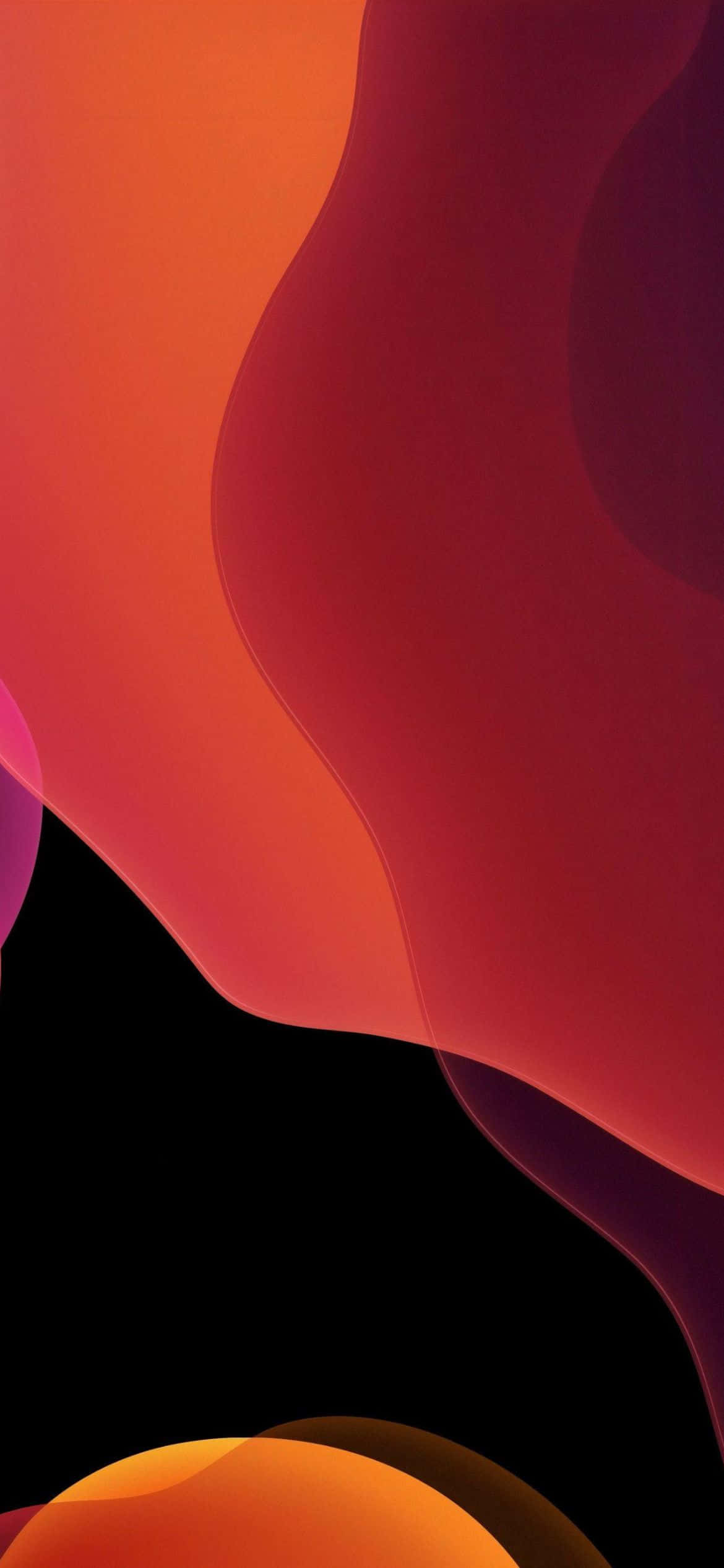 iOS 13 orange og sort baggrund Wallpapers
