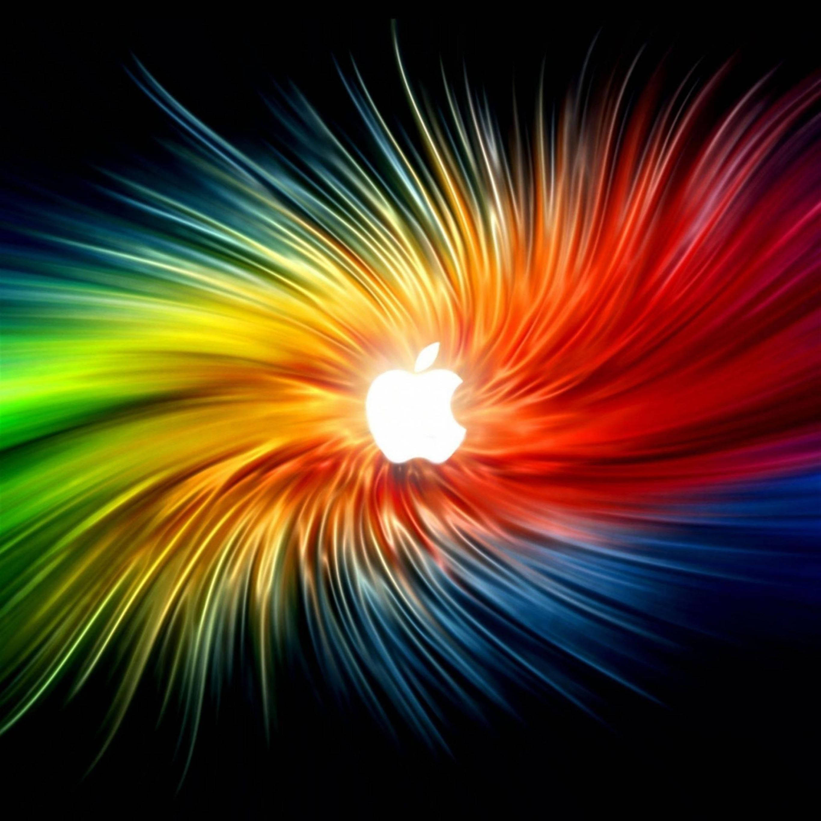 iPad Pro Apple-logo på regnbueklæde Wallpapers