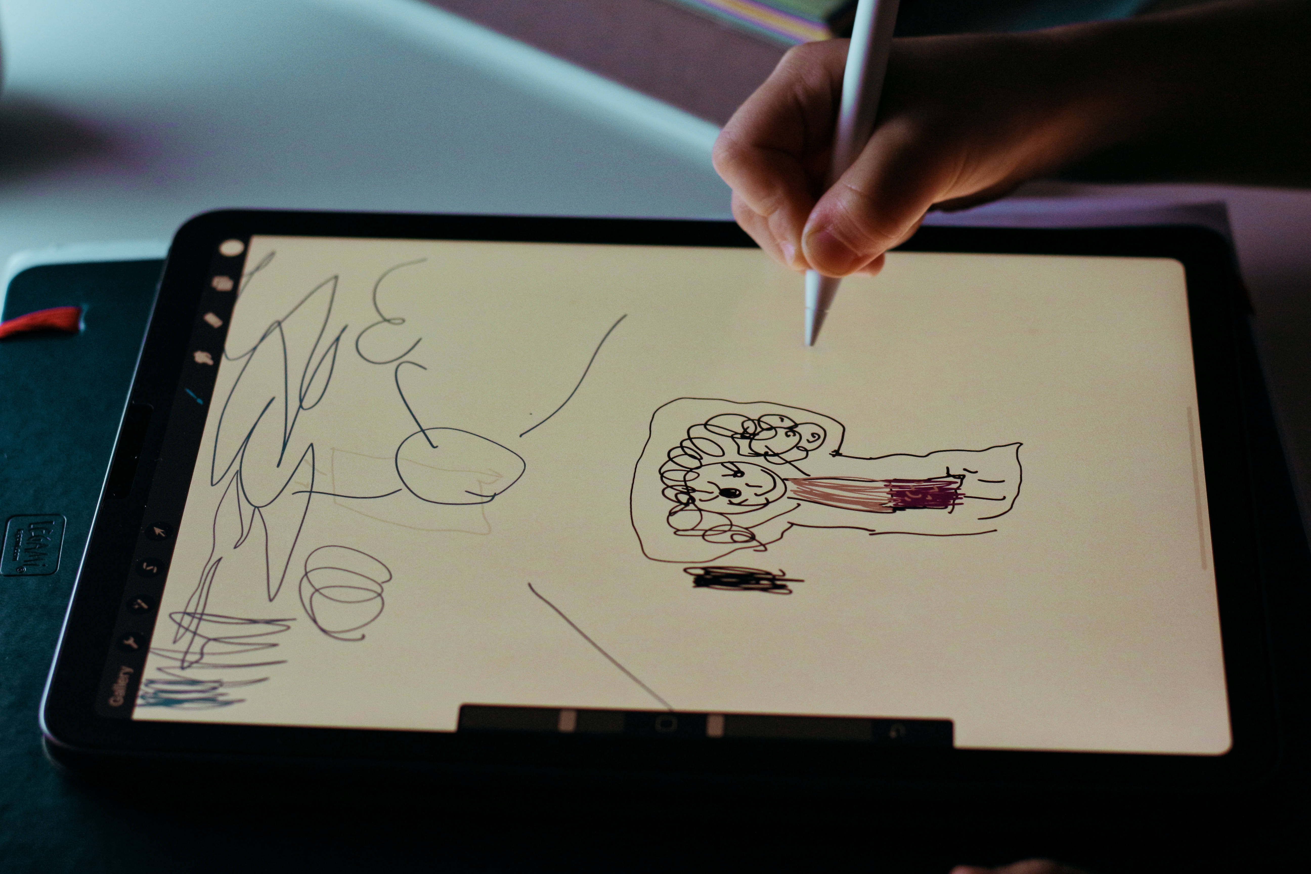 iPad Pro Doodles På En Tablet Wallpapers