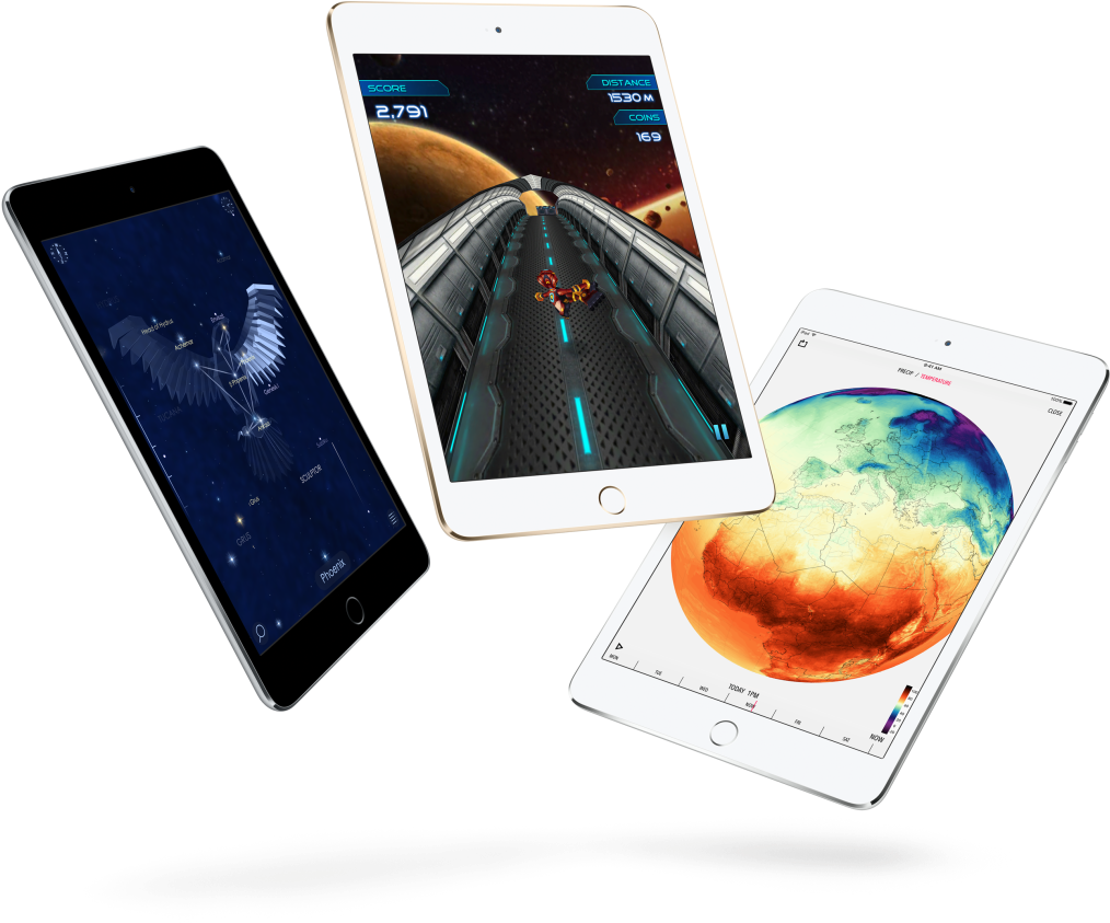 iPad Pro-modeller, der viser apps Wallpapers