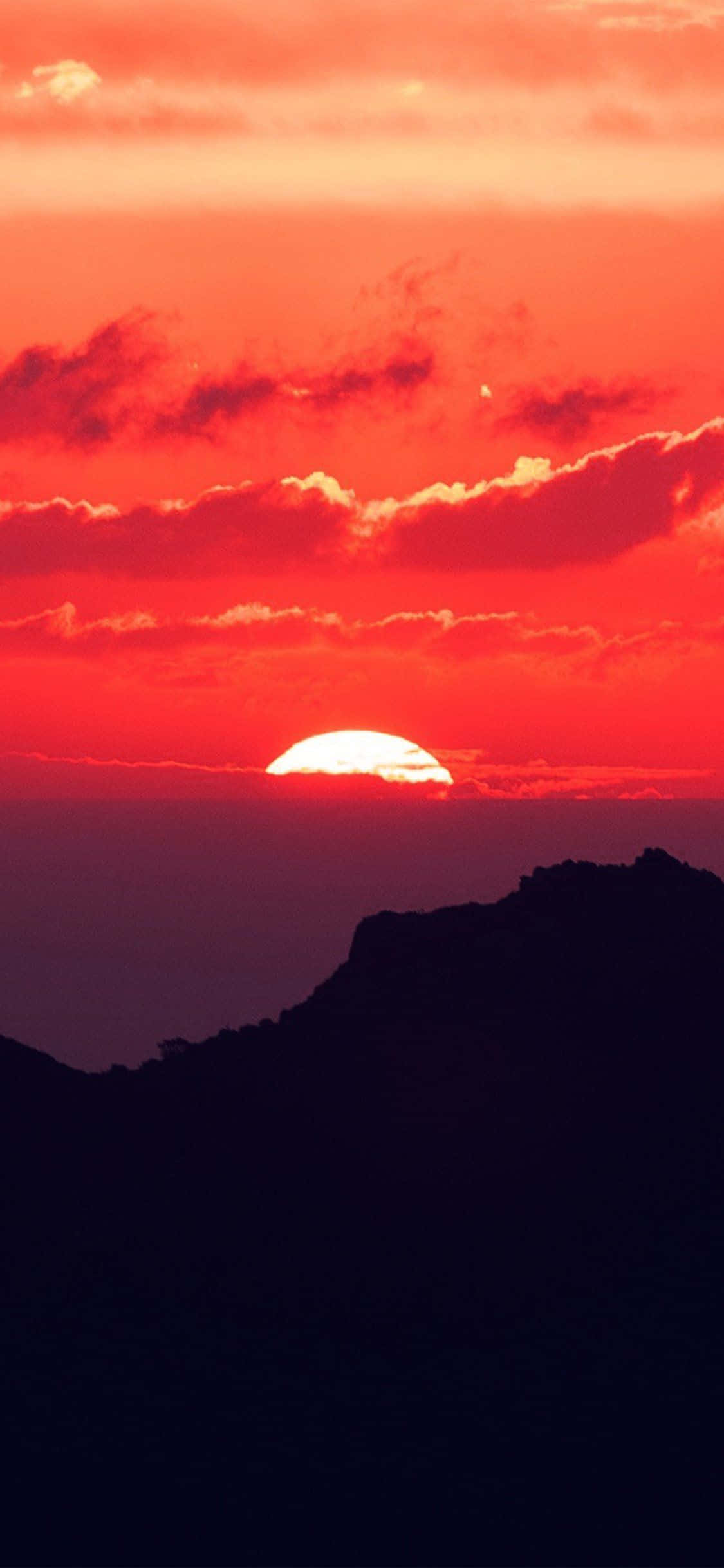 iPhone 11 rød solnedgang Wallpapers