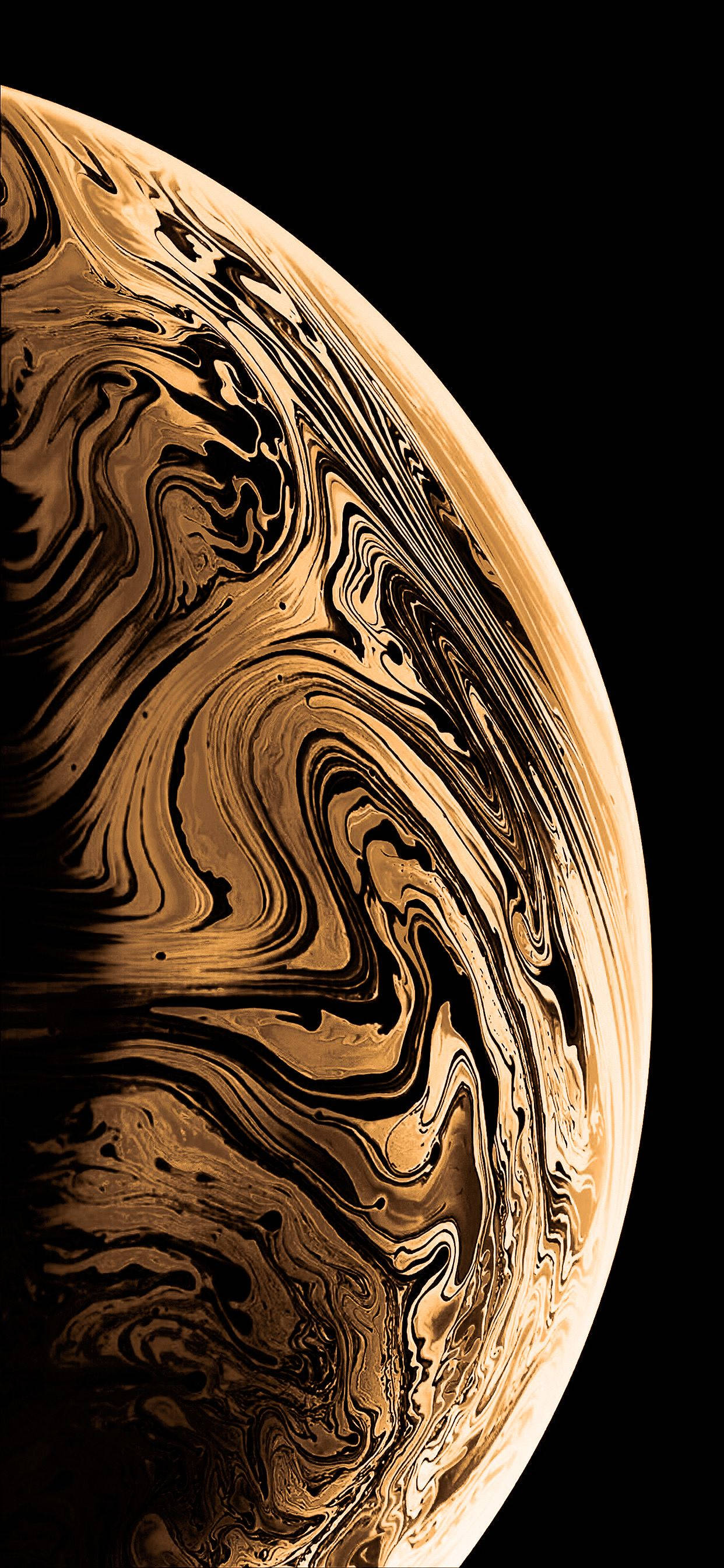 iPhone 12 Pro Max Guld Planet Wallpapers