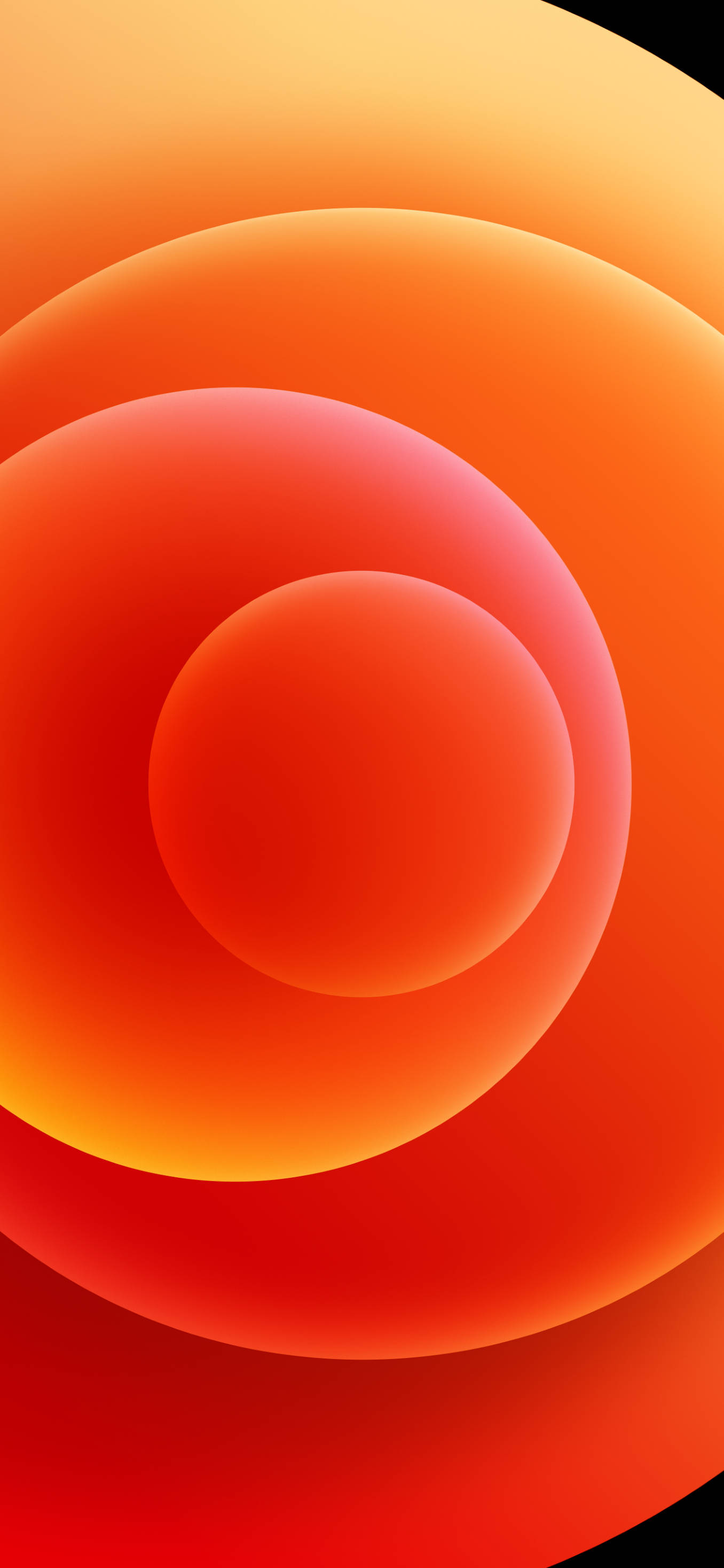 iPhone 12 Pro Orange Orbs Wallpapers