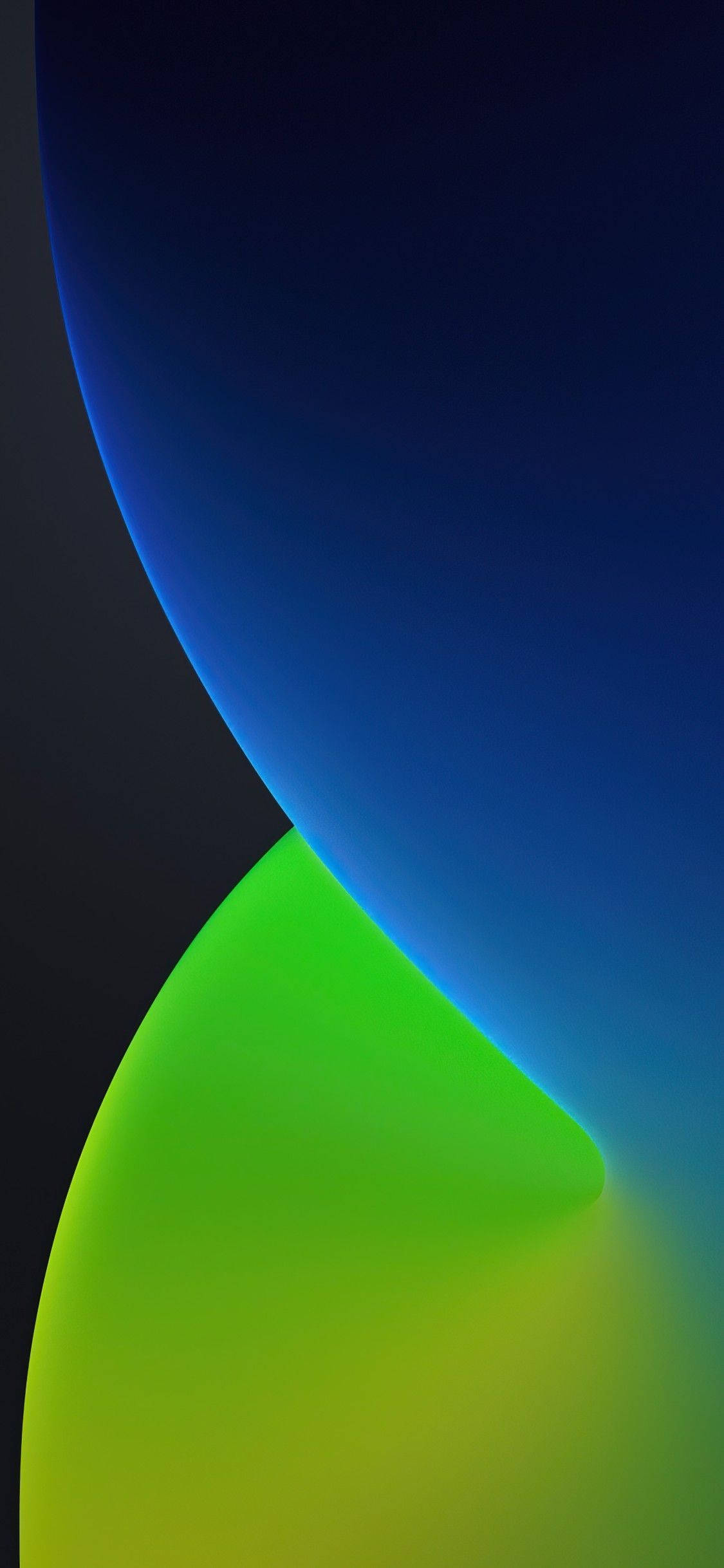 iPhone 12 Stock Grøn Blå Form Wallpapers