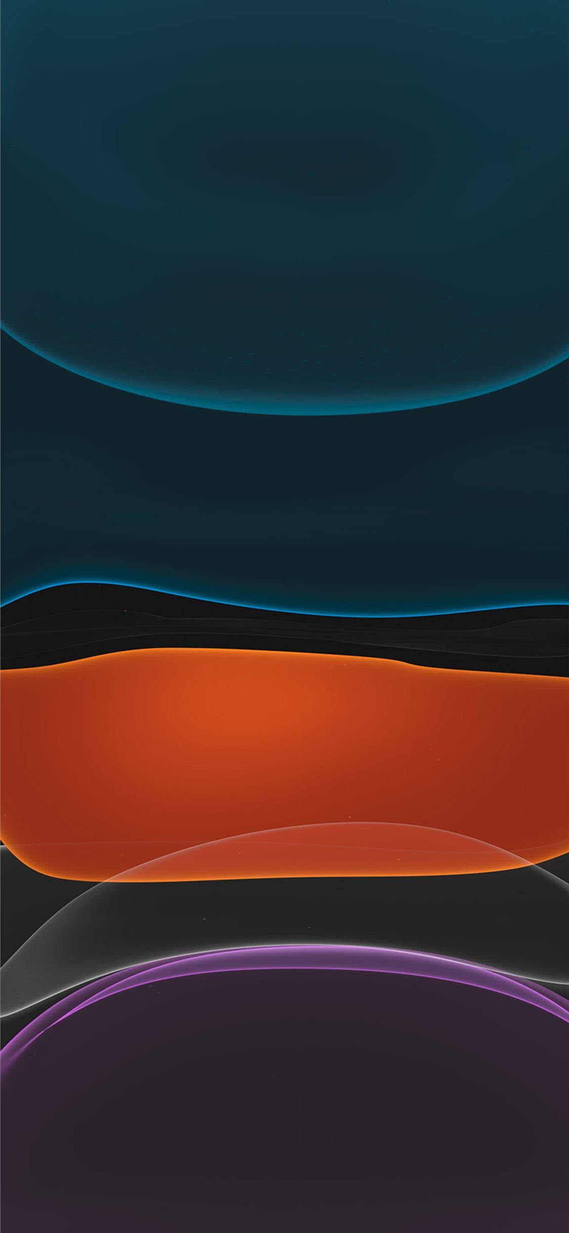 iPhone 12 Stock Blå Orange Violet Mønstre Wallpapers