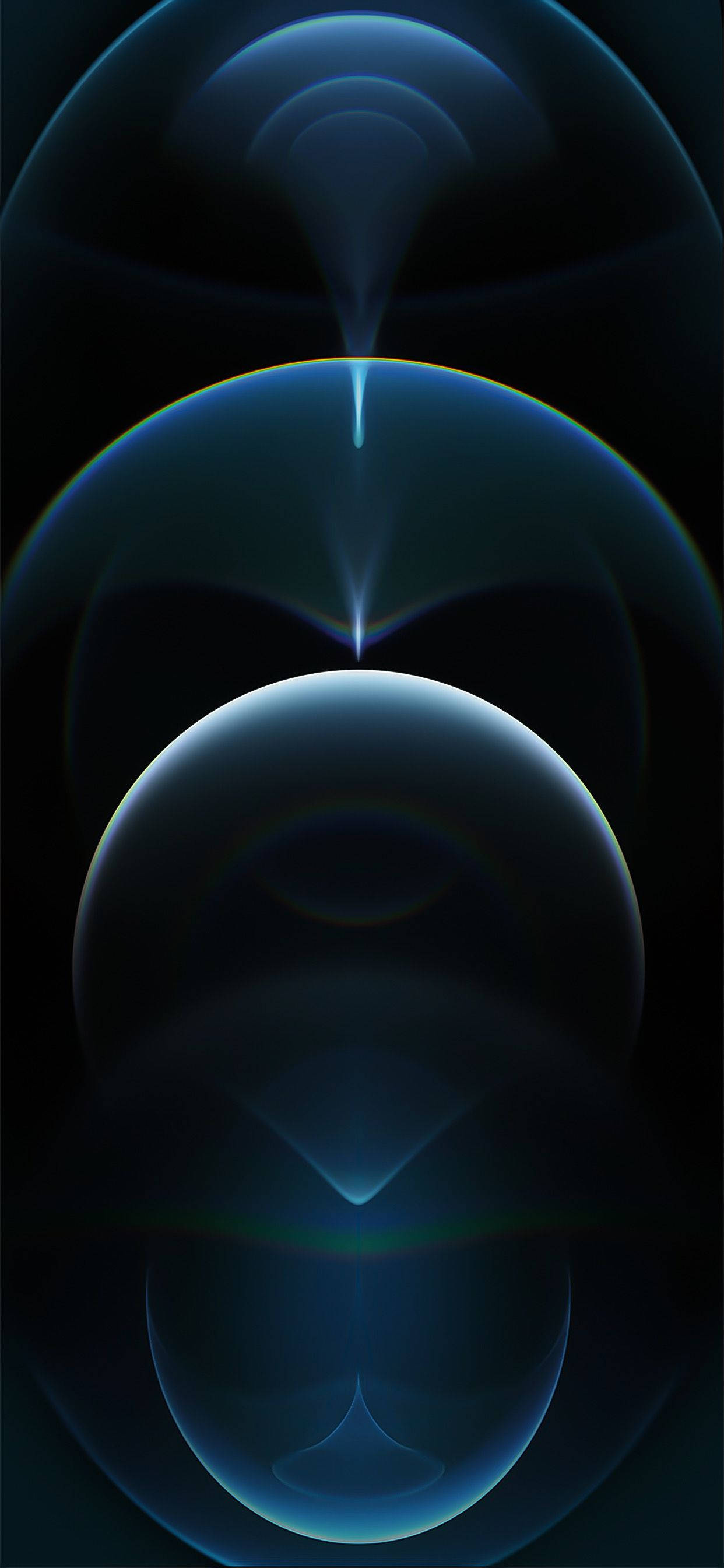 iPhone 13 Blå Abstrakte Cirkler Wallpapers