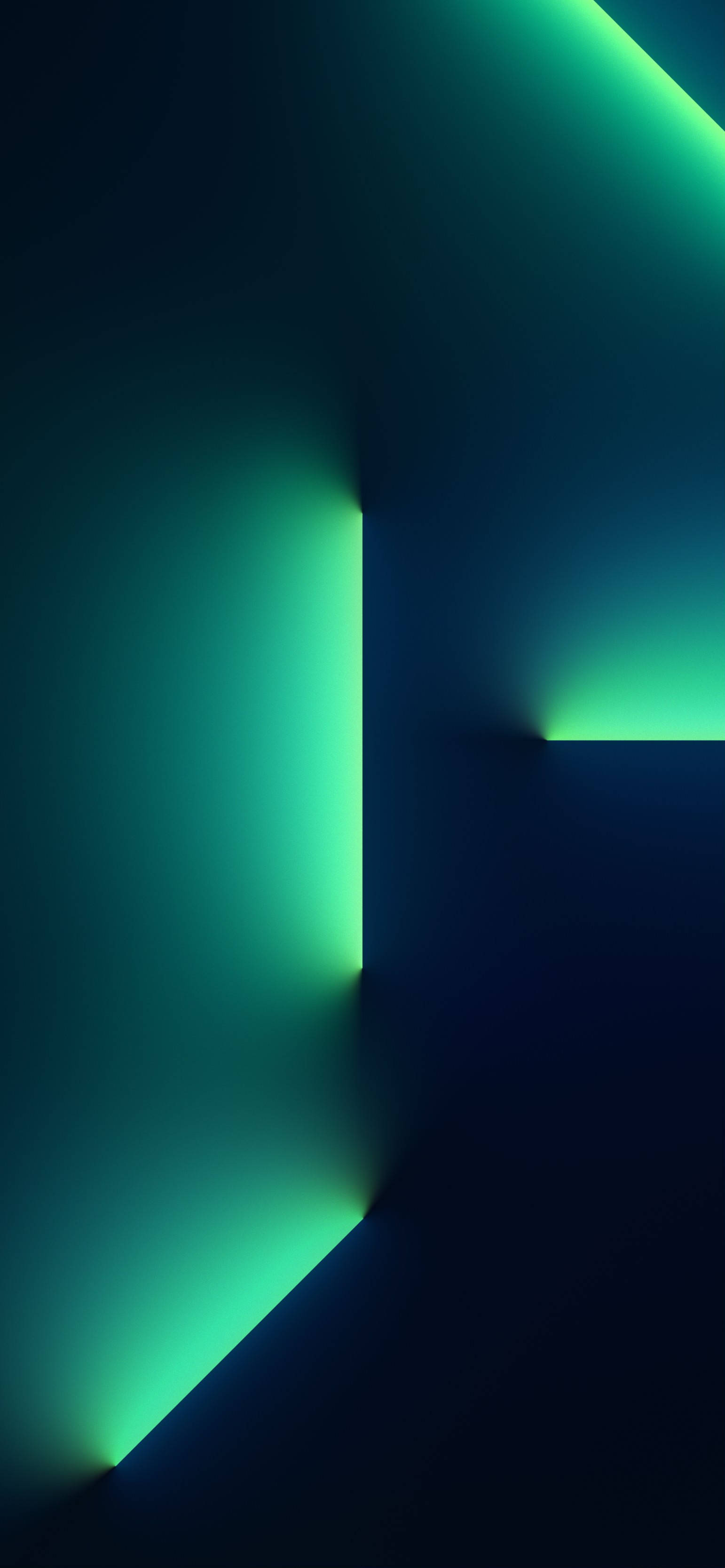 iPhone 13 Mørkegrøn Lysstråle Wallpapers