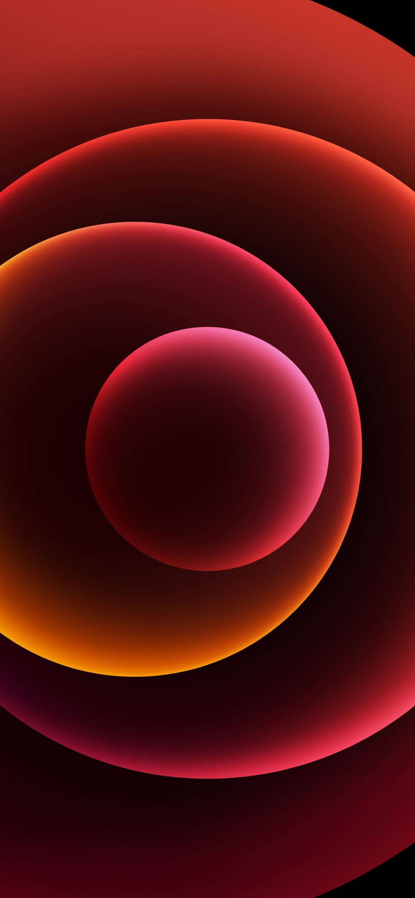 iPhone 13 Rød Abstrakte Cirkler Wallpapers