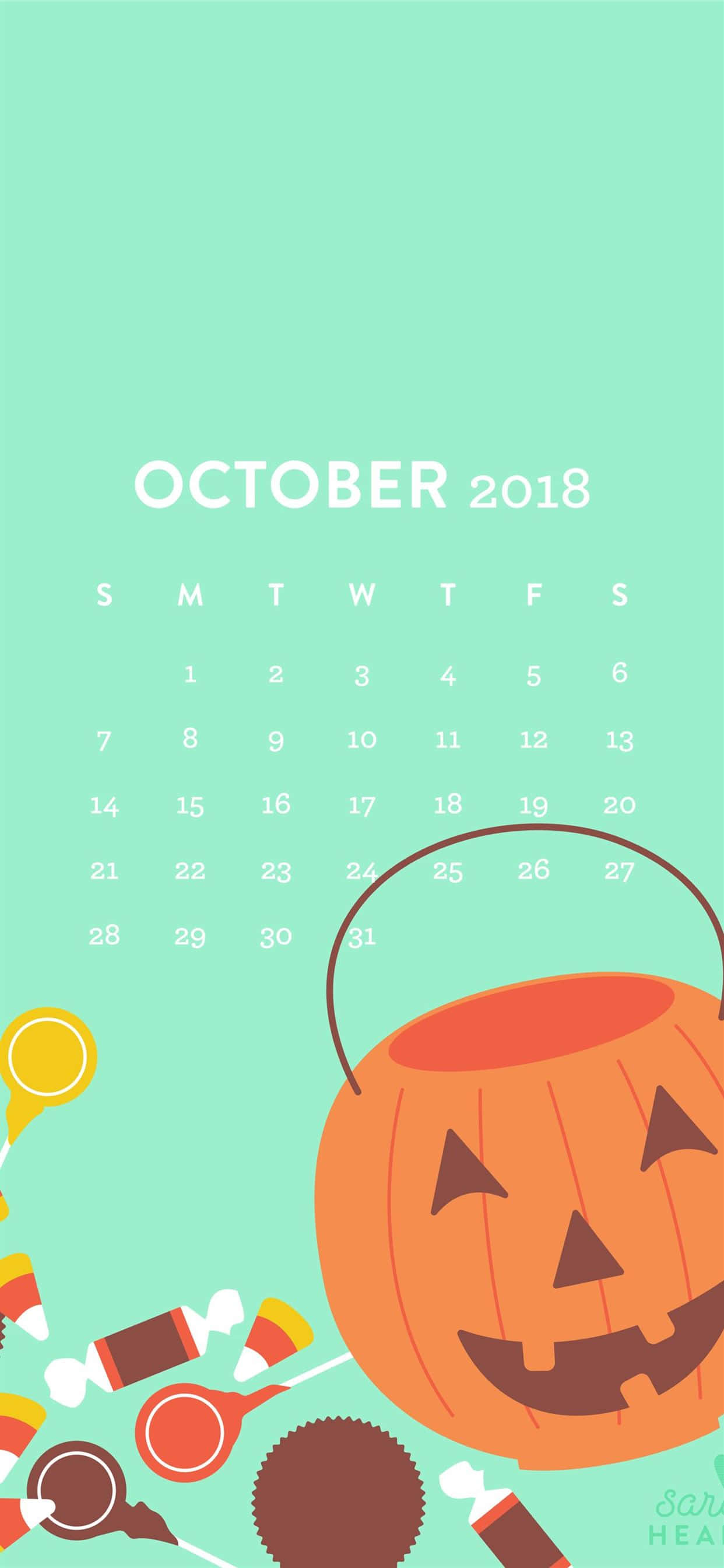 iPhone Halloween Baggrund Oktober Kalender Wallpapers