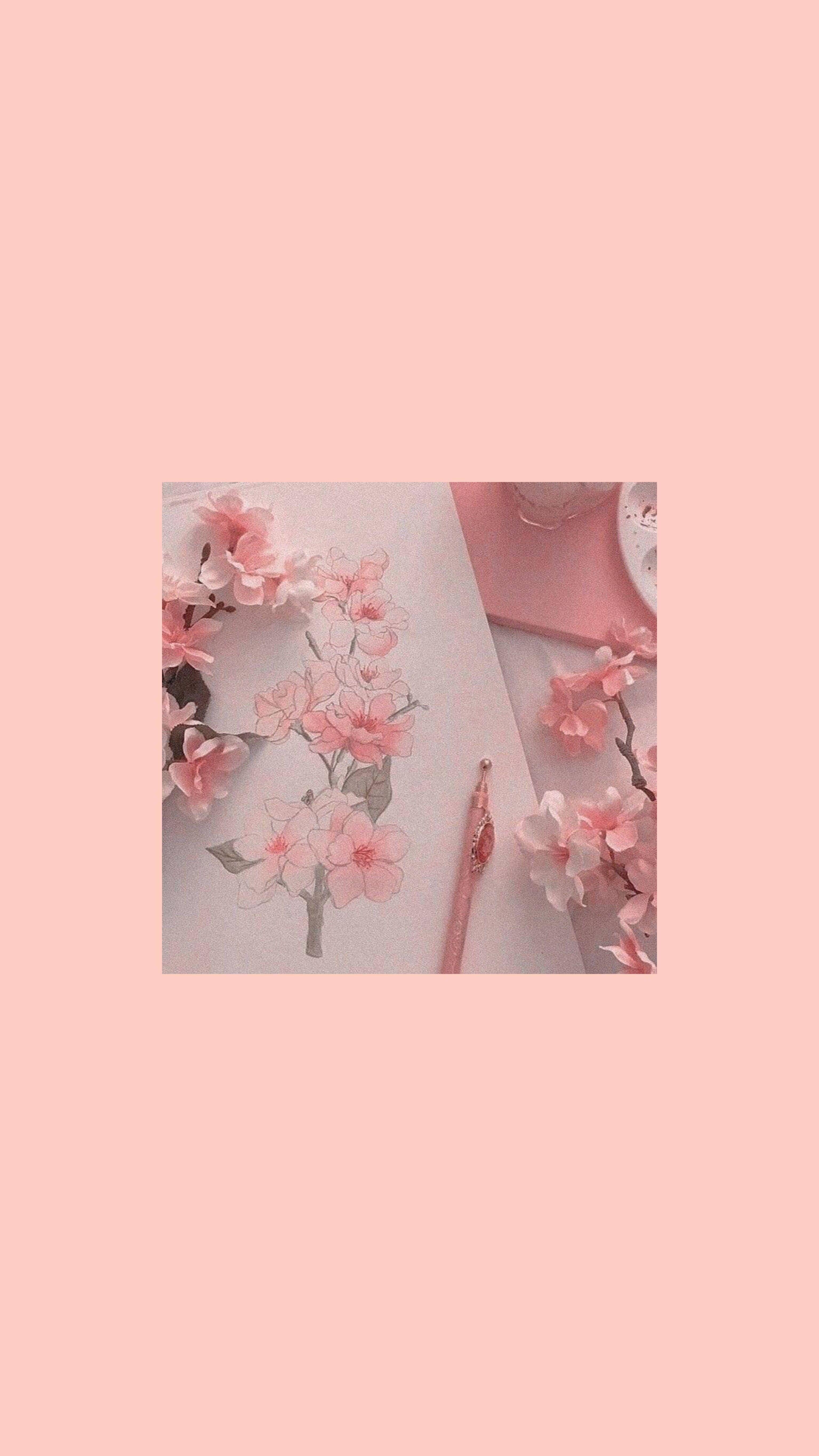iPhone lyserød æstetisk papirvarer Wallpapers