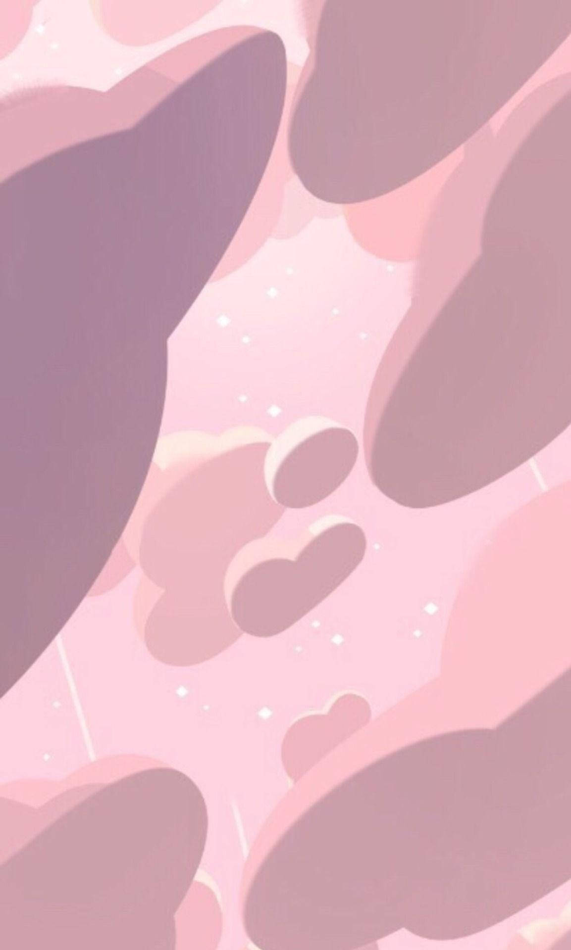 iPhone Pink Aesthetic Sky med Skyklynger Wallpapers