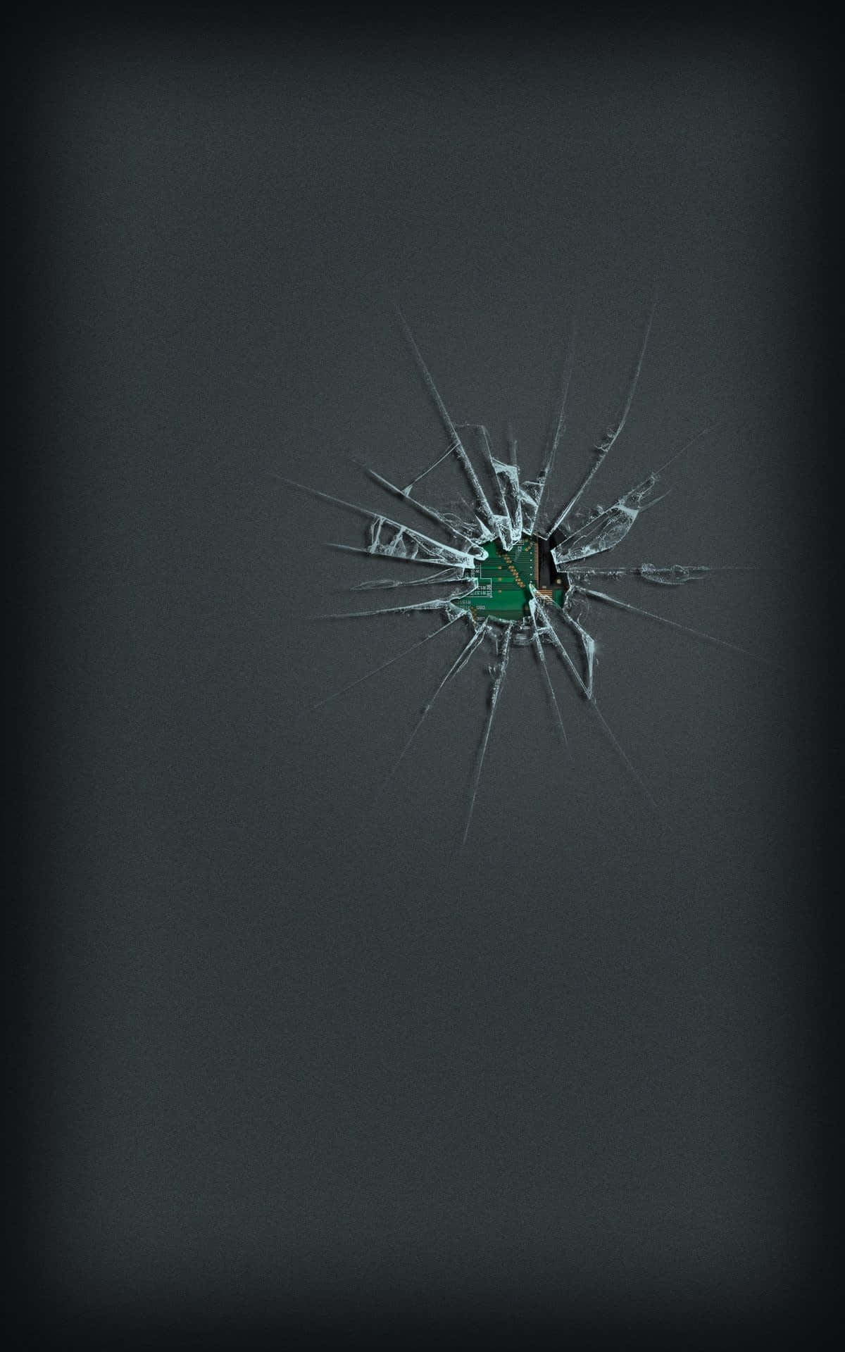 iPhone revnet skærm hul afslører indersiden Wallpapers