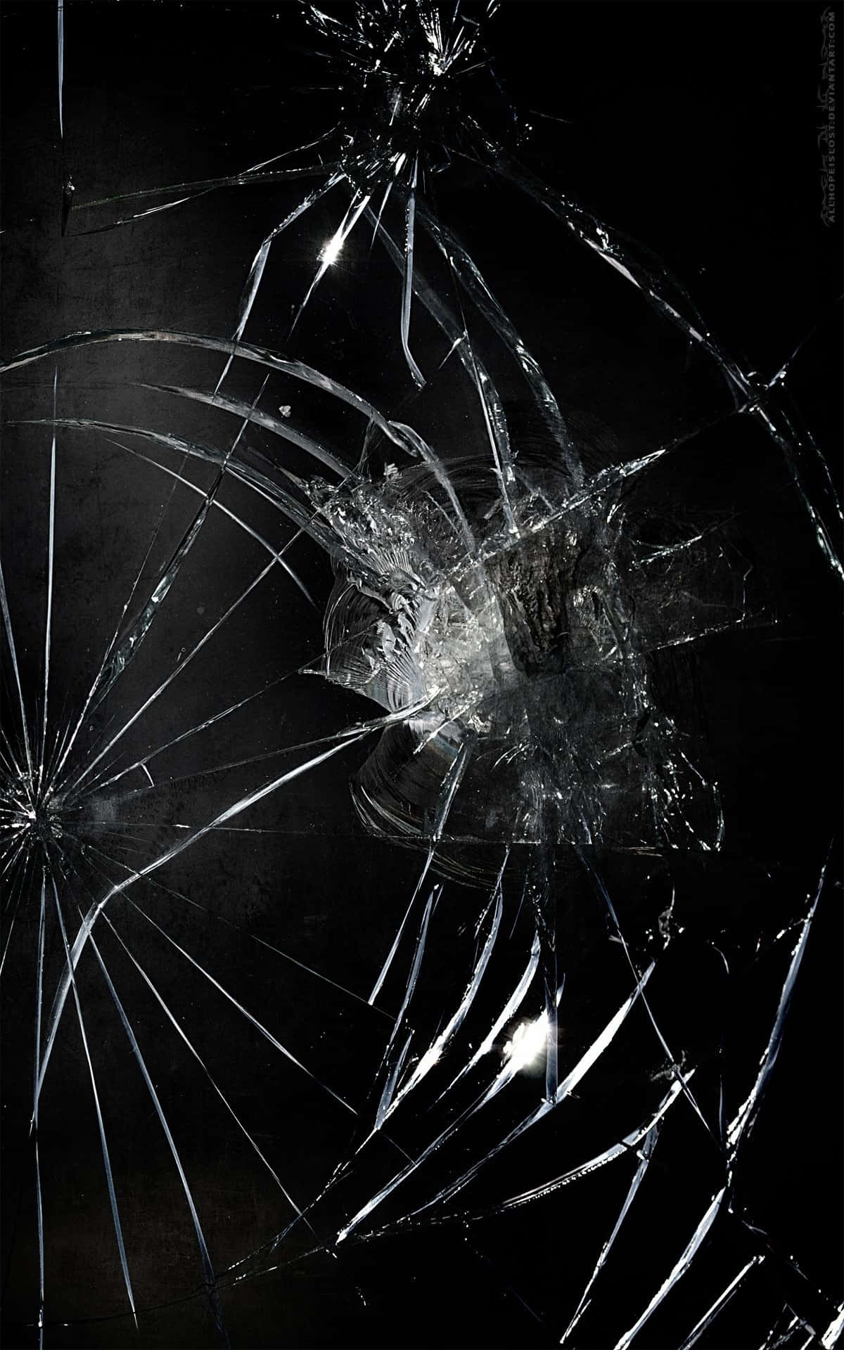 iPhone revnet skærm ridser prank Wallpapers