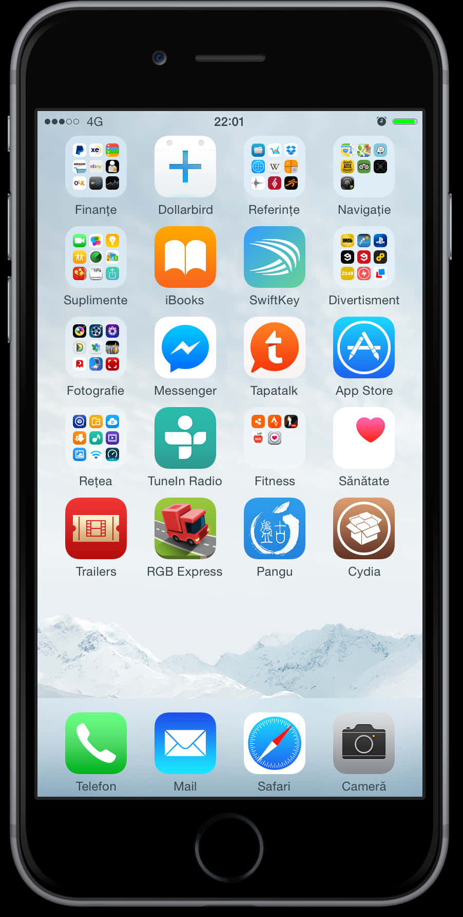 iPhone startskærm med apps Wallpapers