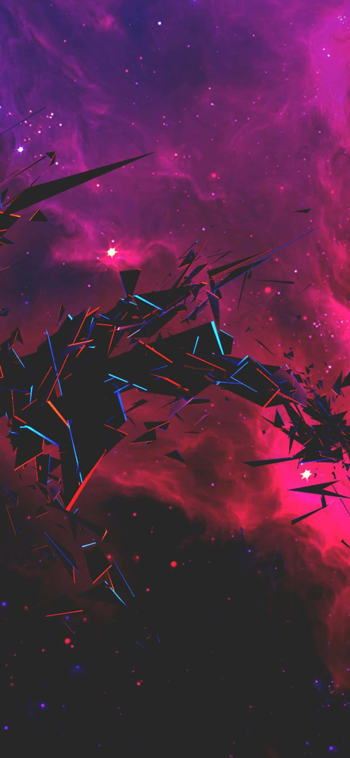 iPhone X Abstrakt Knust Glas Himmel Wallpapers