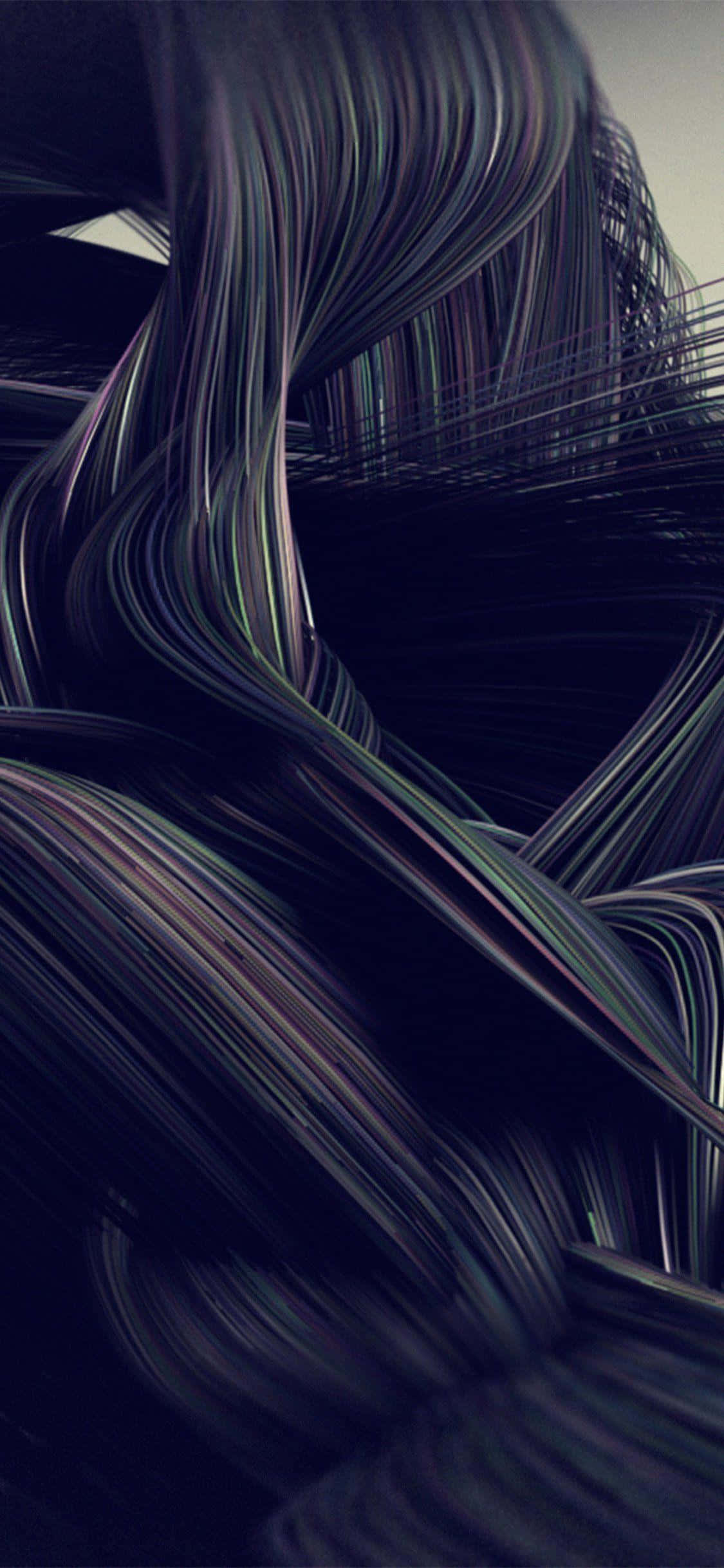 iPhone X Abstrakte Mørke Linjefletninger Wallpapers