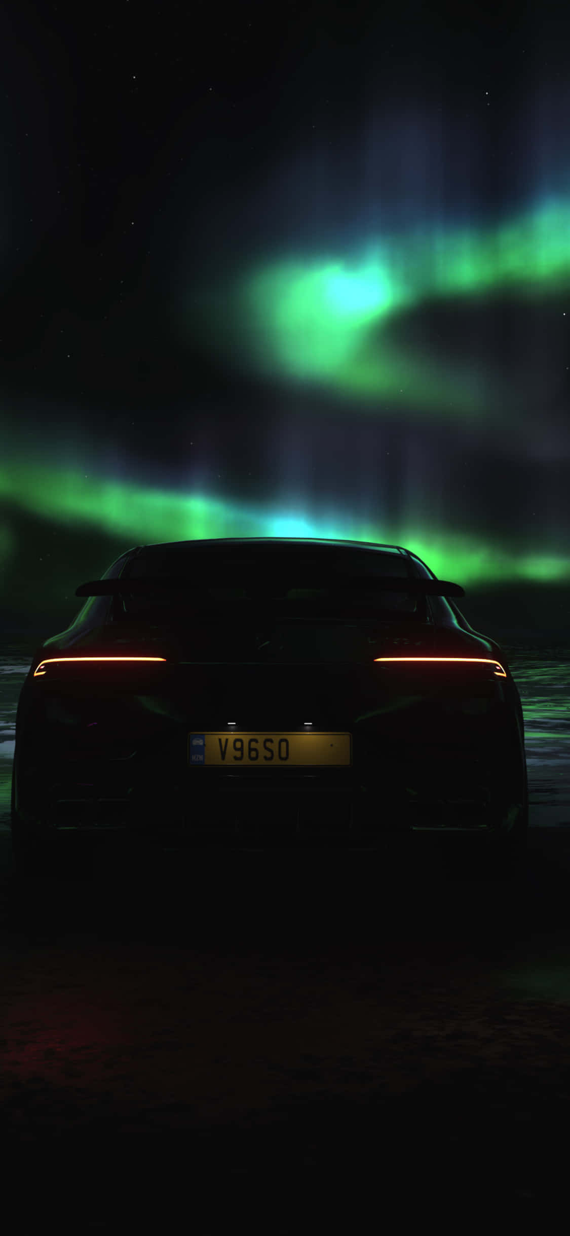 iPhone X Amg Gt-r Baggrund & Nordlys Wallpapers
