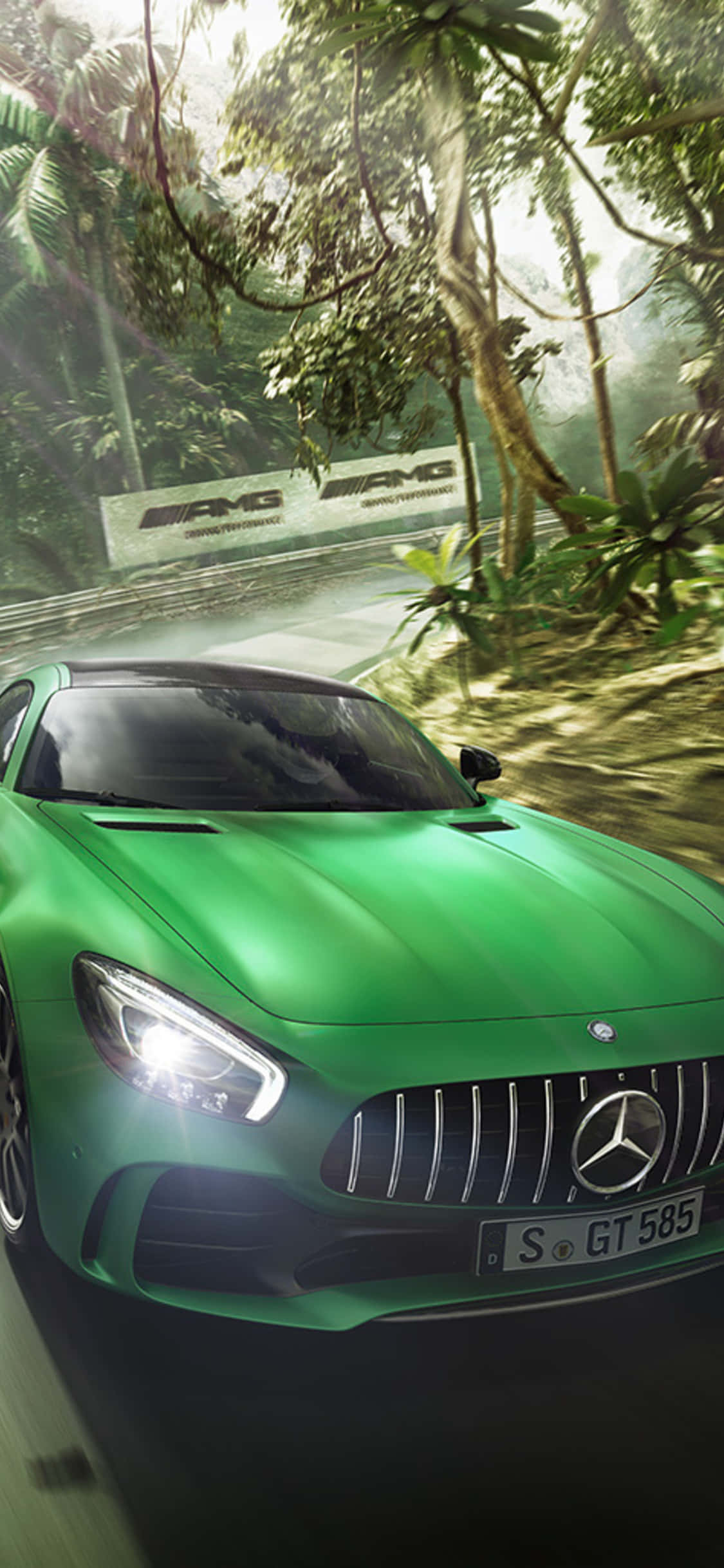 iPhone X Amg Gt-r Baggrund AMG GT På Vej Wallpapers