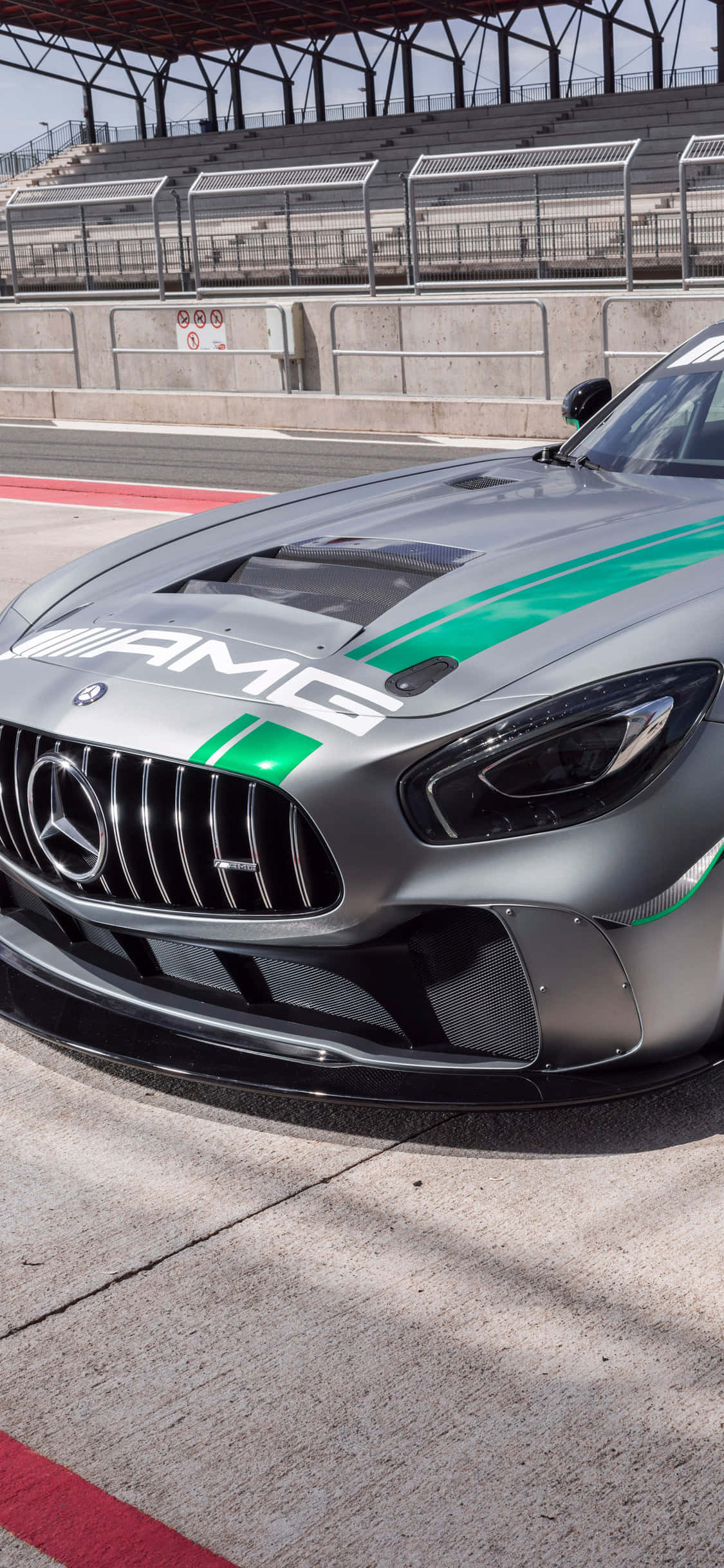iPhone X Amg Gt-r Baggrund Sølv AMG GT4 Wallpapers
