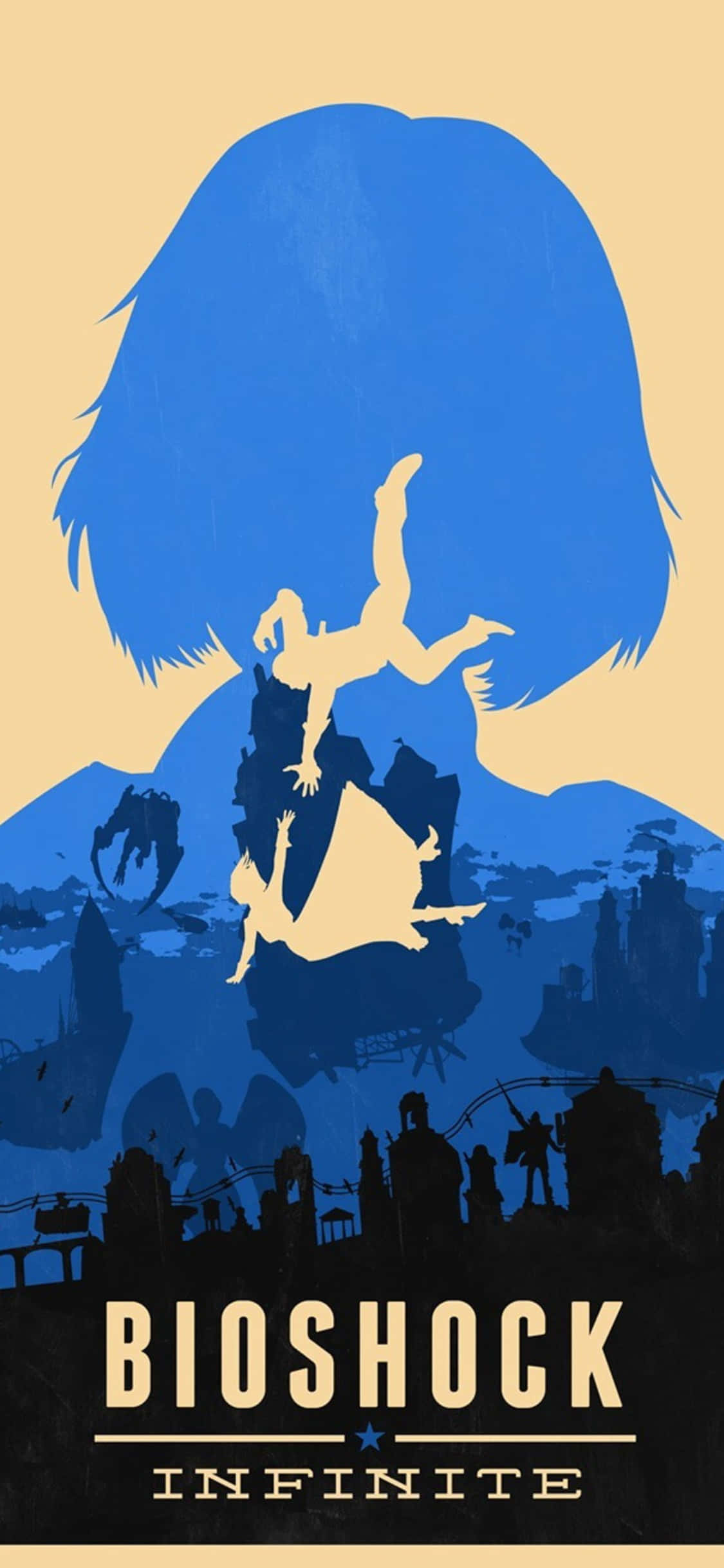 iPhone X Bioshock Infinite Baggrund Plakat Booker fanger Elizabeth Wallpapers
