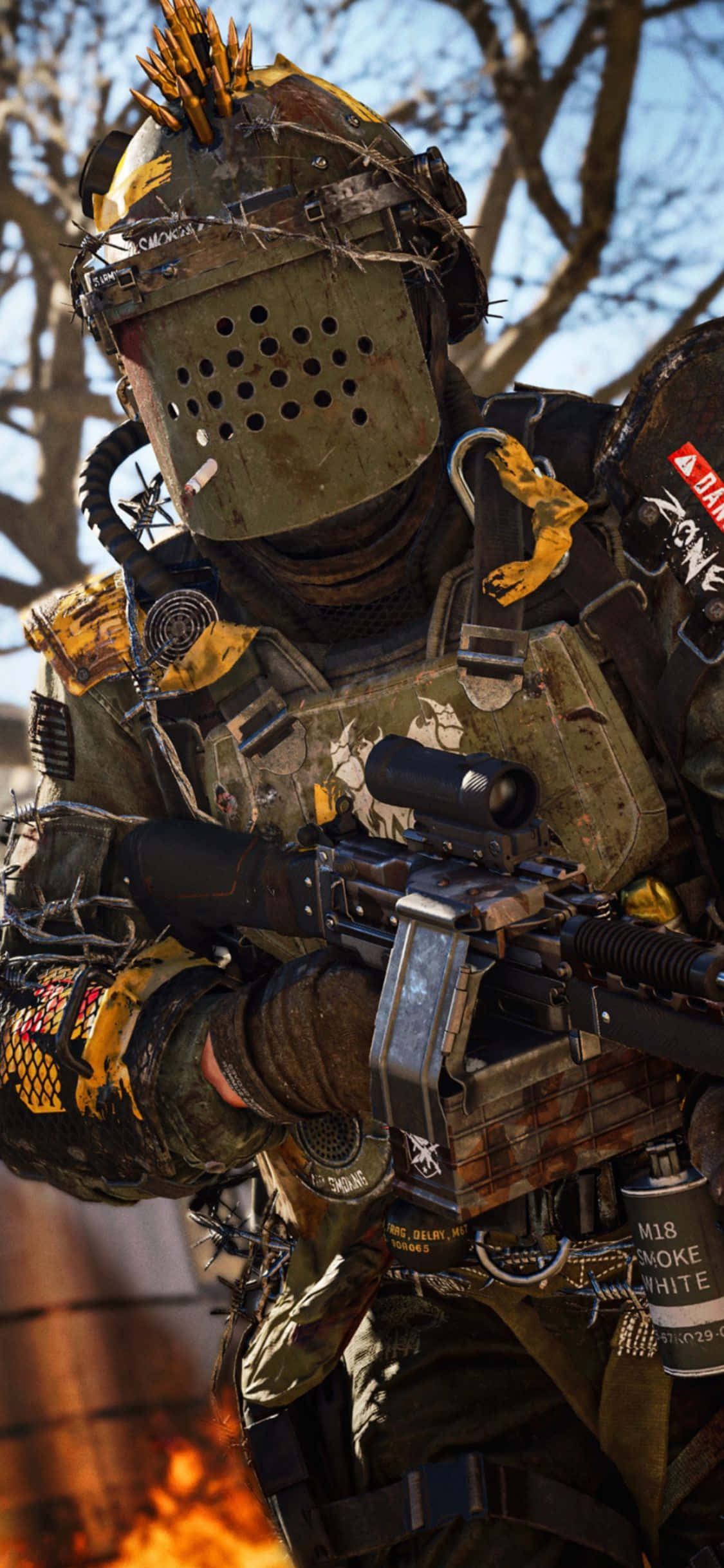iPhone X Call Of Duty Black Ops Cold War Baggrund Soldat Wallpapers