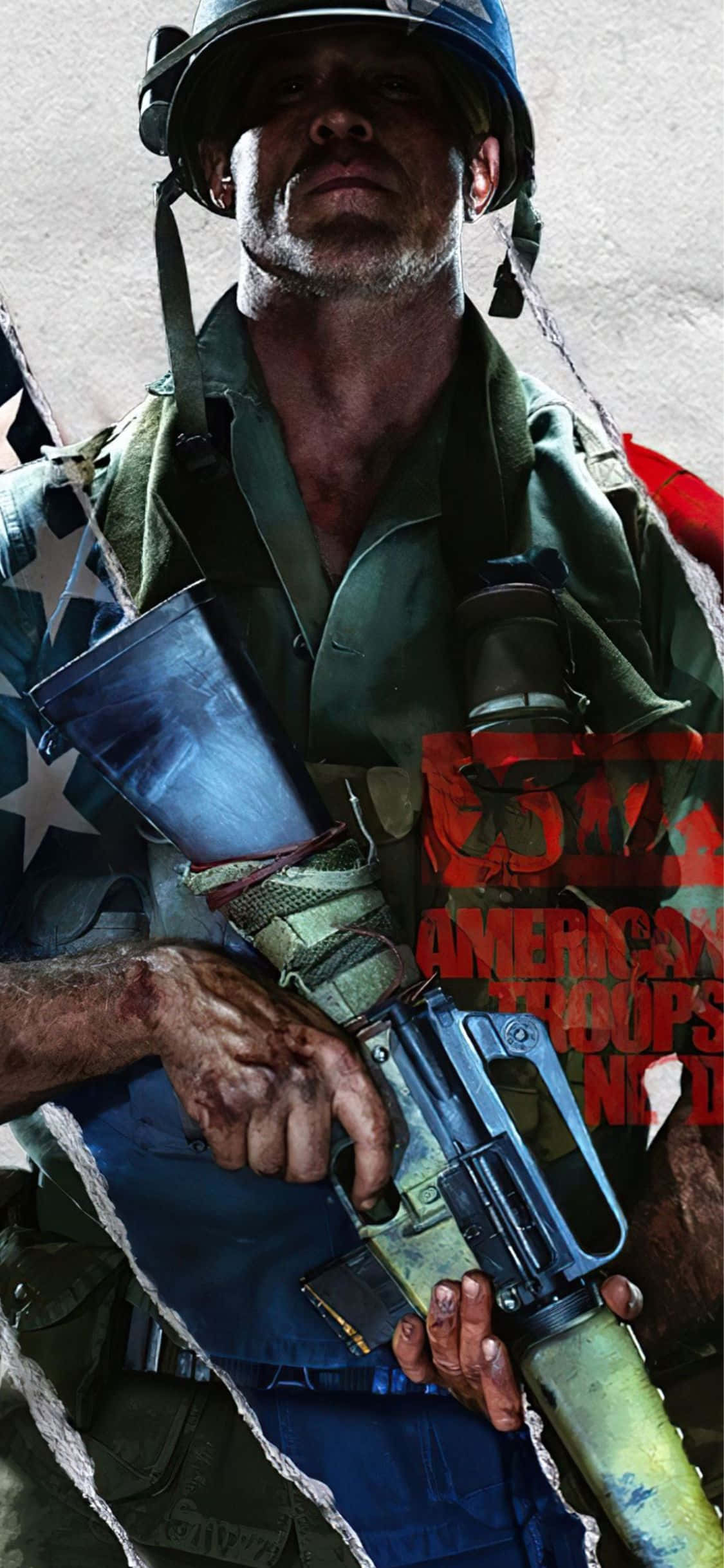 iPhone X Call Of Duty Black Ops Cold War Baggrund Amerikansk karakter Wallpapers