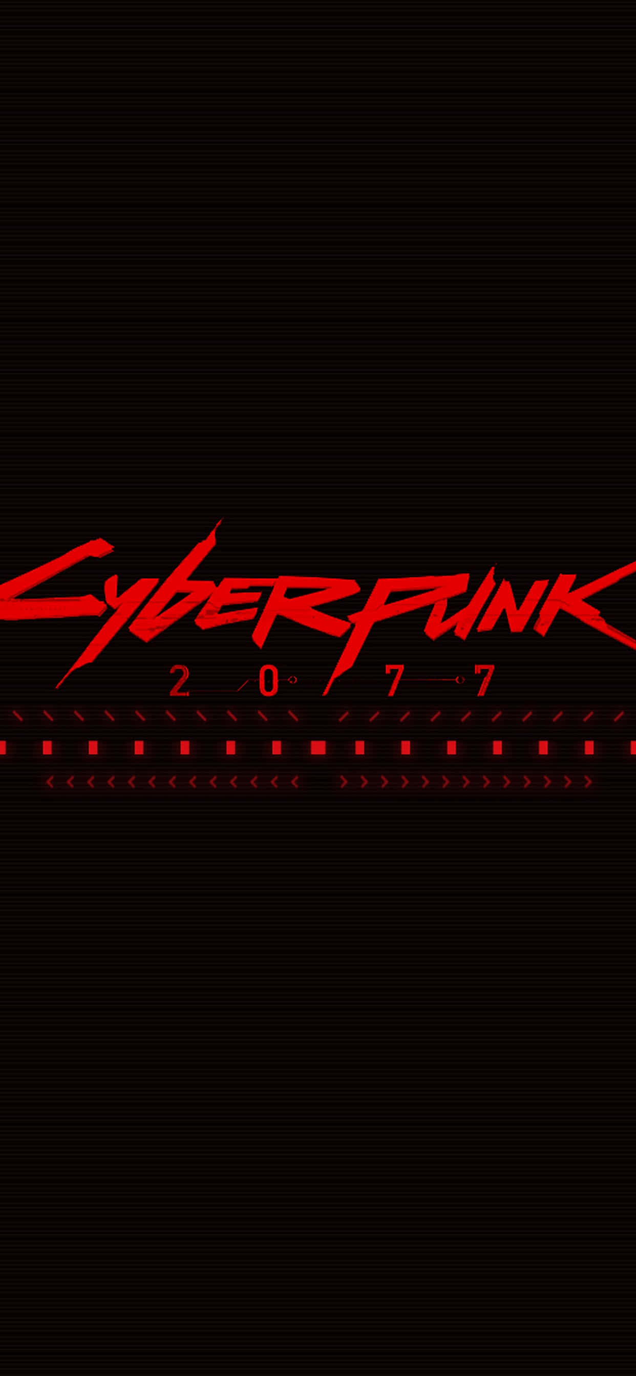 iPhone X Cyberpunk 2077 baggrund rød plakat Wallpapers