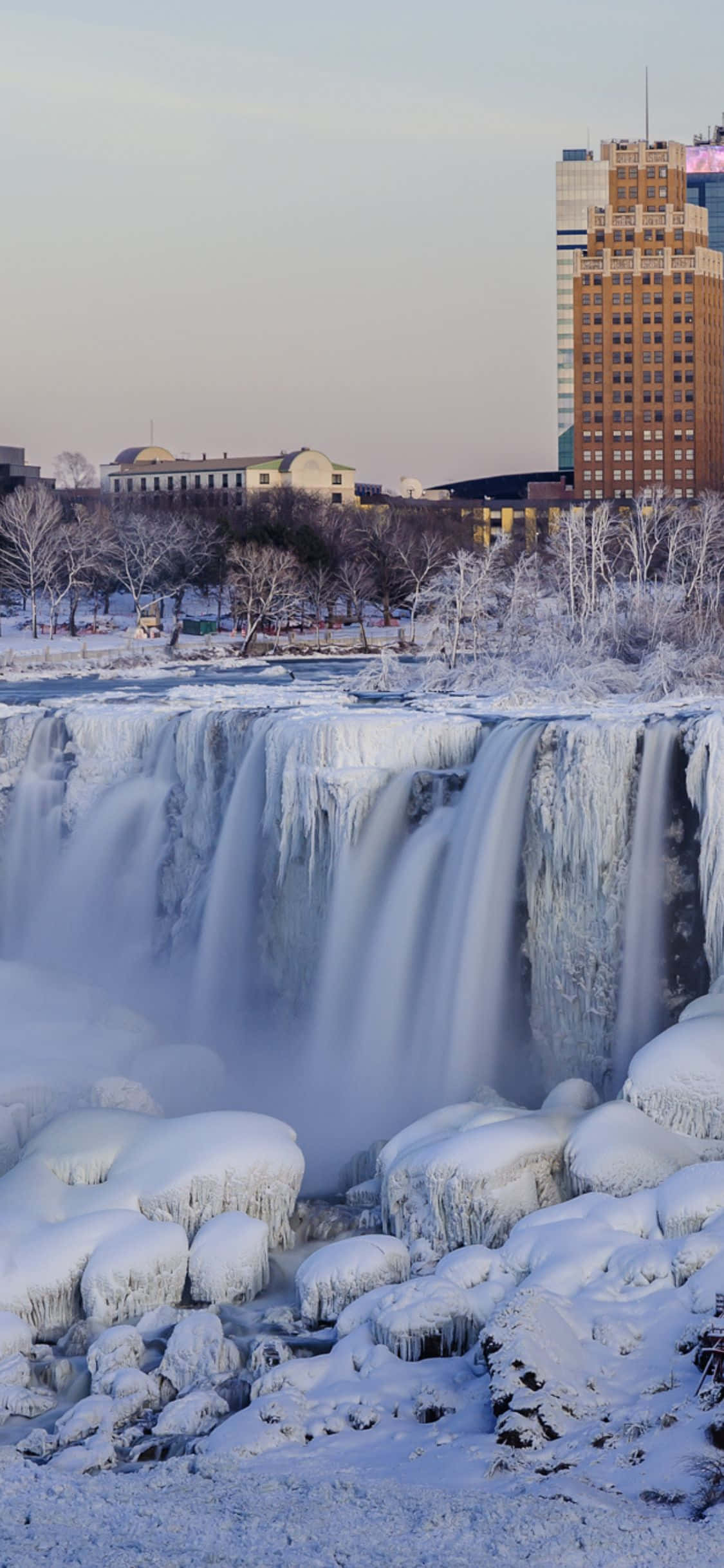iPhone X Frosne Niagara Falls Baggrund Wallpapers